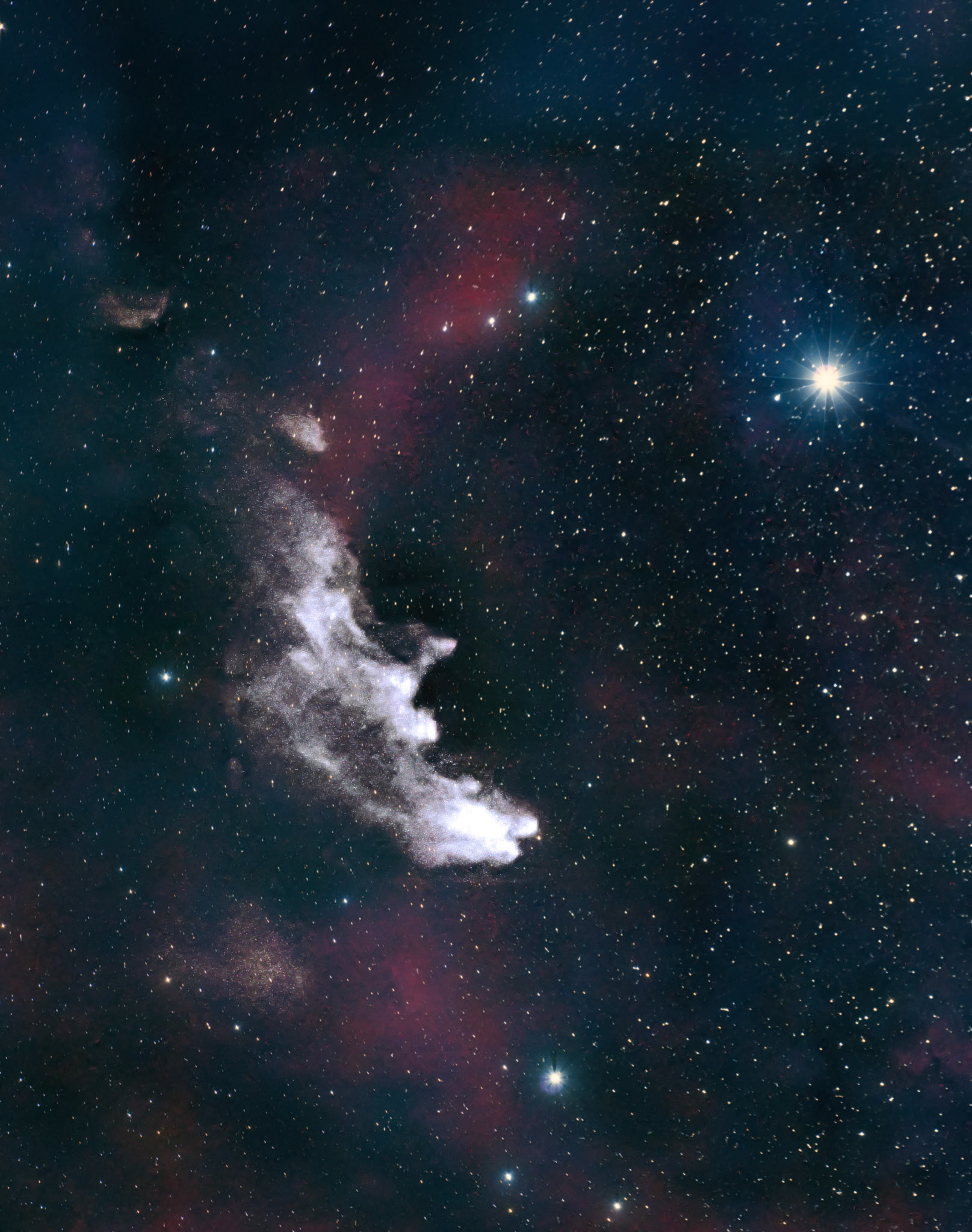 SIMPLE  =                    T / file does conform to FITS standardBITPIX  =                  -32 / number of bits per data pixelNAXIS   =                    3 / number of data axesNAXIS1  =                 5634 / length of data axis 1NAXIS2  =                 3752 / length of data axis 2NAXIS3  =                    3 / length of data axis 3EXTEND  =                    T / FITS dataset may contain extensionsCOMMENT   FITS (Flexible Image Transport System) format is defined in 'AstronomyCOMMENT   and Astrophysics', volume 376, page 359; bibcode: 2001A&amp;A...376..359HBZERO   =                   0. / Offset data range to that of unsigned shortBSCALE  =                   1. / Default scaling factorPROGRAM = 'Siril 1.4.1'        / Software that created this HDUDATE    = '2026-01-14T11:35:38' / UTC date that FITS file was createdROWORDER= 'TOP-DOWN'           / Order of the rows in image arrayXBINNING=                    1 / Camera binning modeYBINNING=                    1 / Camera binning modeSTACKCNT=                    1 / Stack framesHISTORY GHS pivot: 0.000, amount: 2.90, local: 1.83 [0.00 1.00]HISTORY GHS pivot: 0.000, amount: 1.60, local: 1.25 [0.00 1.00]HISTORY GHS pivot: 0.332, amount: 1.72, local: 0.30 [0.00 1.00]HISTORY GHS pivot: 0.236, amount: 2.54, local: 0.00 [0.00 1.00]HISTORY Histogram Transf. (mid=0.019, lo=0.182, hi=1.000)HISTORY Histogram Transf. (mid=0.593, lo=0.036, hi=1.000)HISTORY Histogram Transf. (mid=0.442, lo=0.000, hi=1.000)HISTORY Background neutralizationHISTORY Color CalibrationHISTORY SCNR (type=average neutral, amount=1.00, preserve=true)HISTORY Histogram Transf. (mid=0.566, lo=0.000, hi=1.000)END