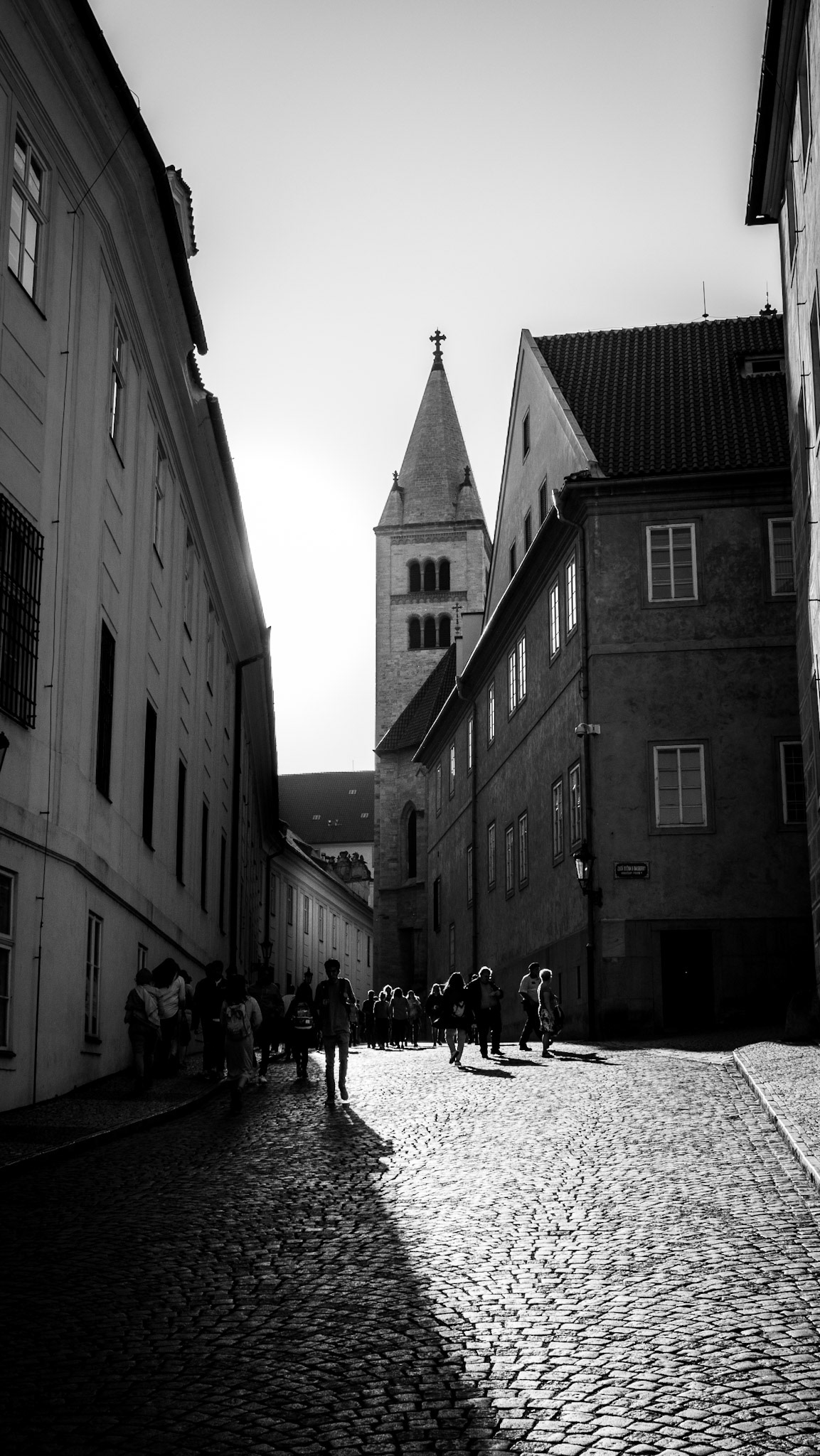 People by Prague Castle