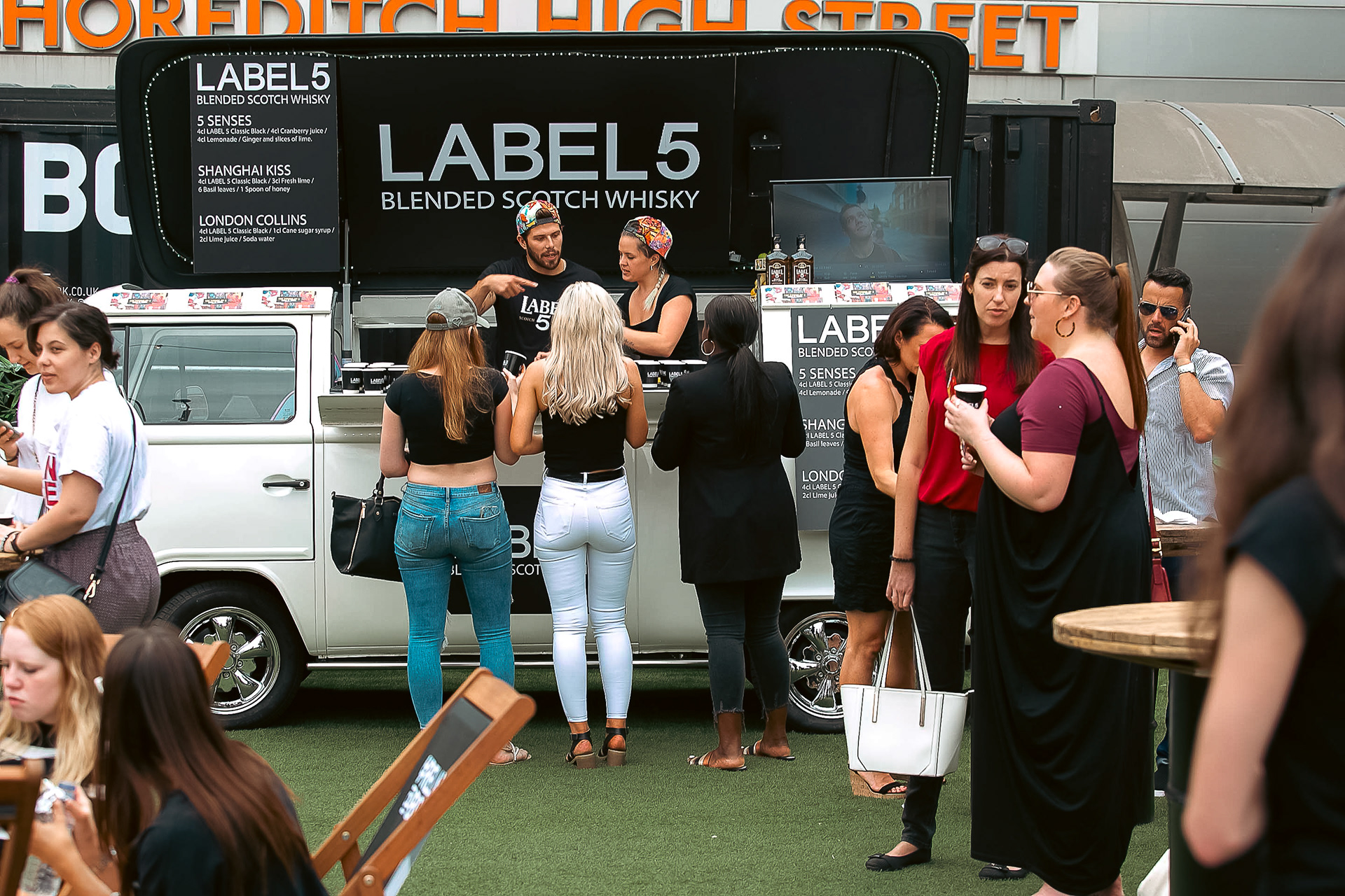 The Label 5 bar is now open and serving its latest product at box park shoreditch 