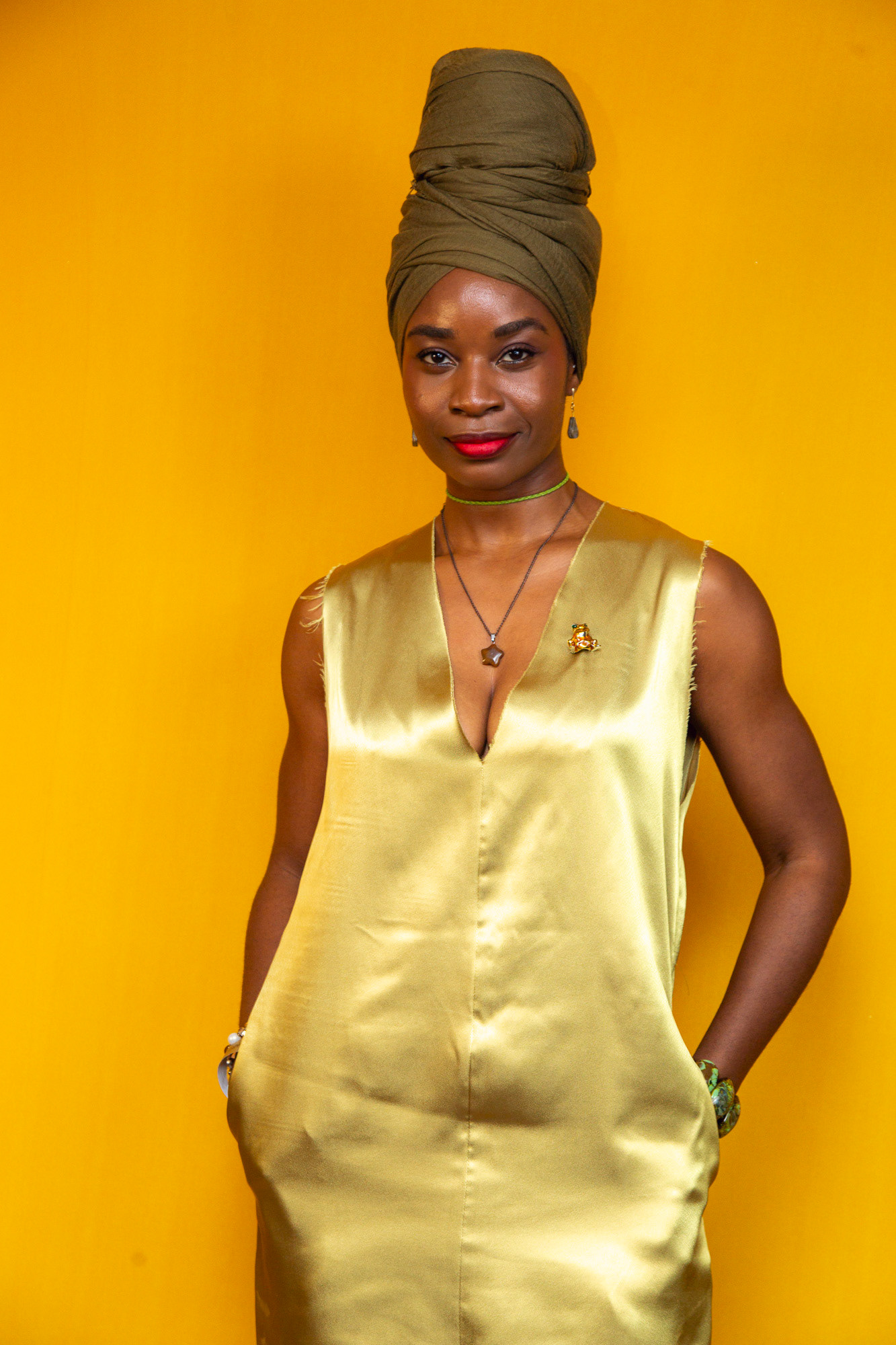 Nominated actress in green dress - BUFF AWARDS 2024