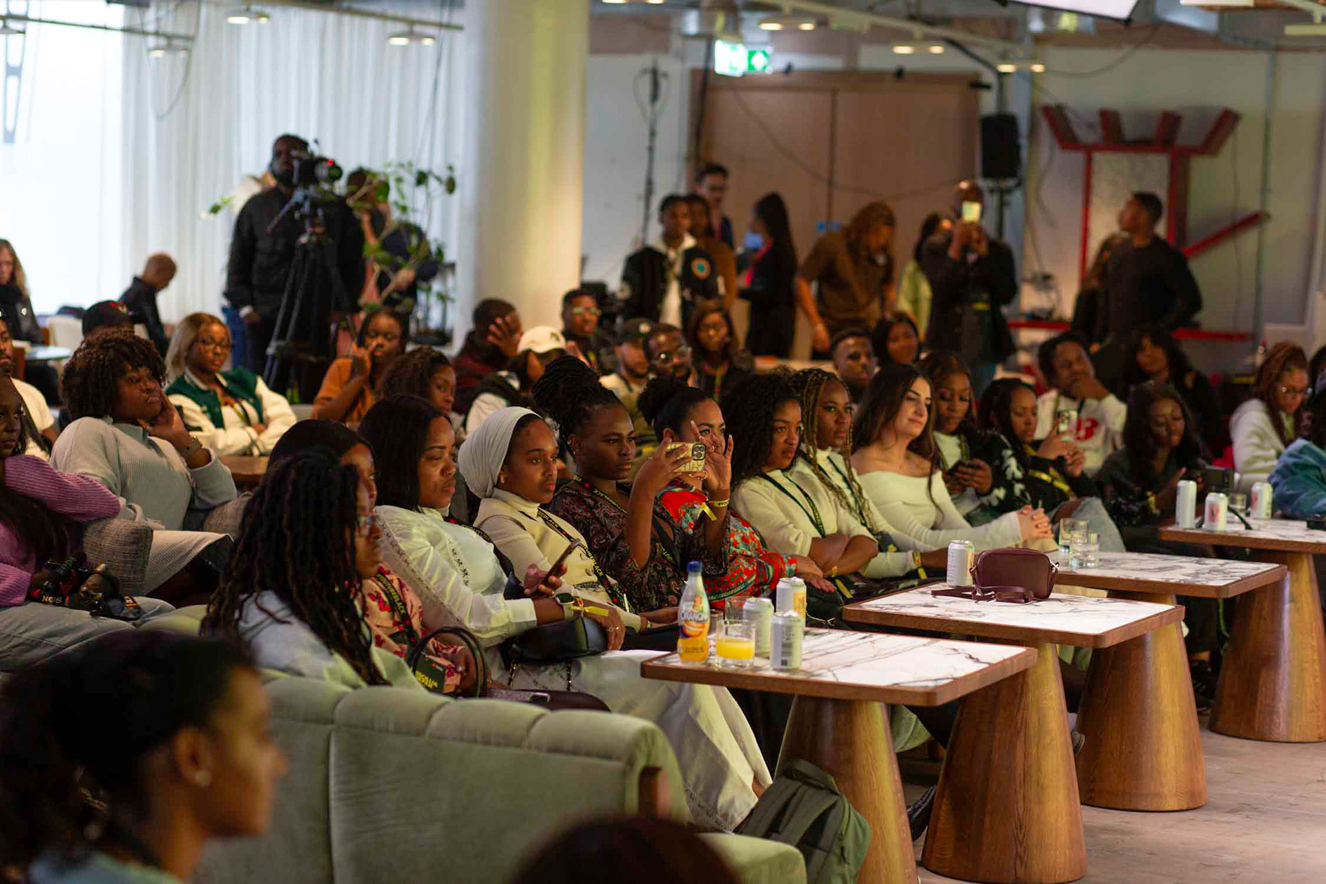 Youtube black creators event - Creators in the audience  paying attention to the panel 