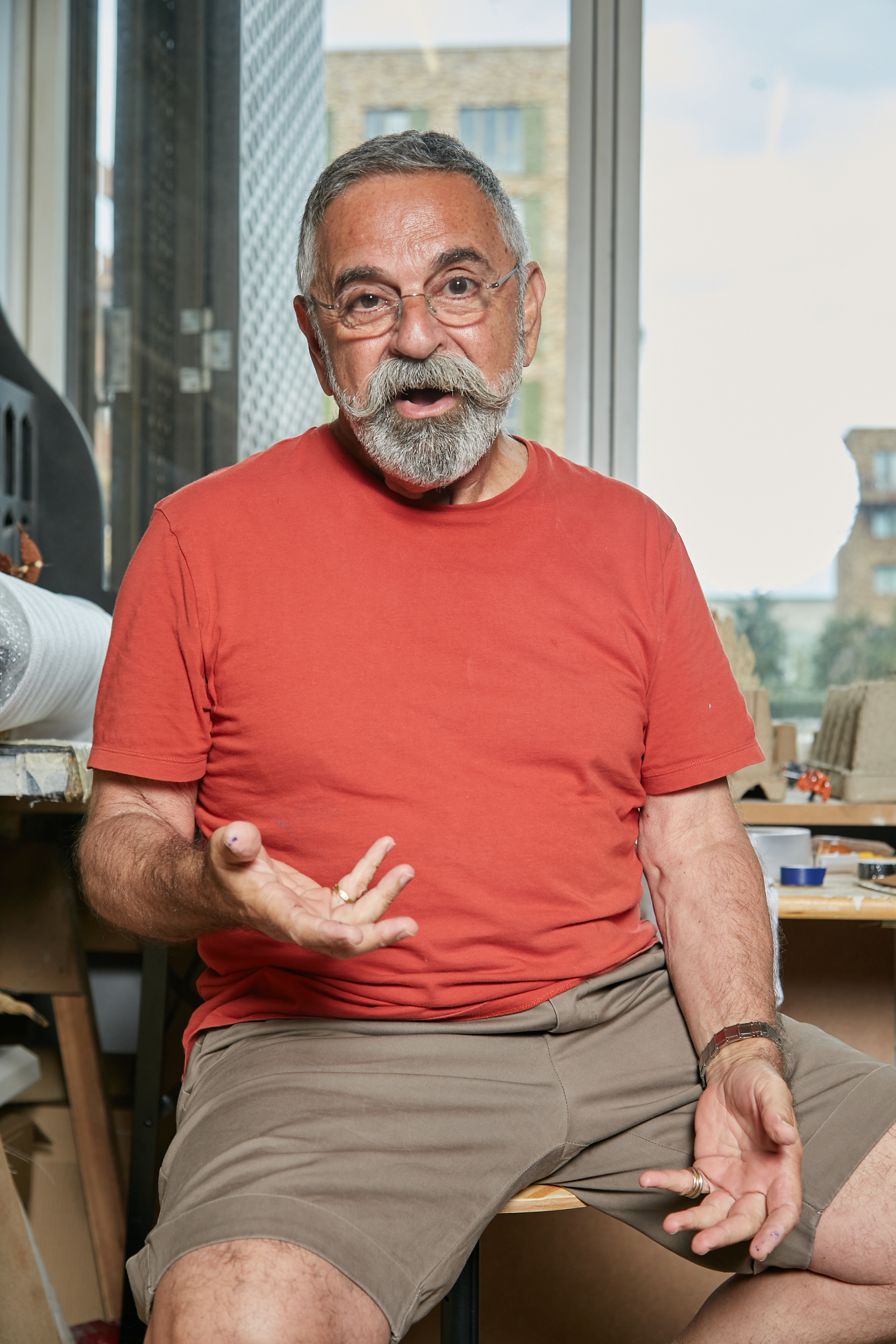 colin gold in his studio talking about his latest project
