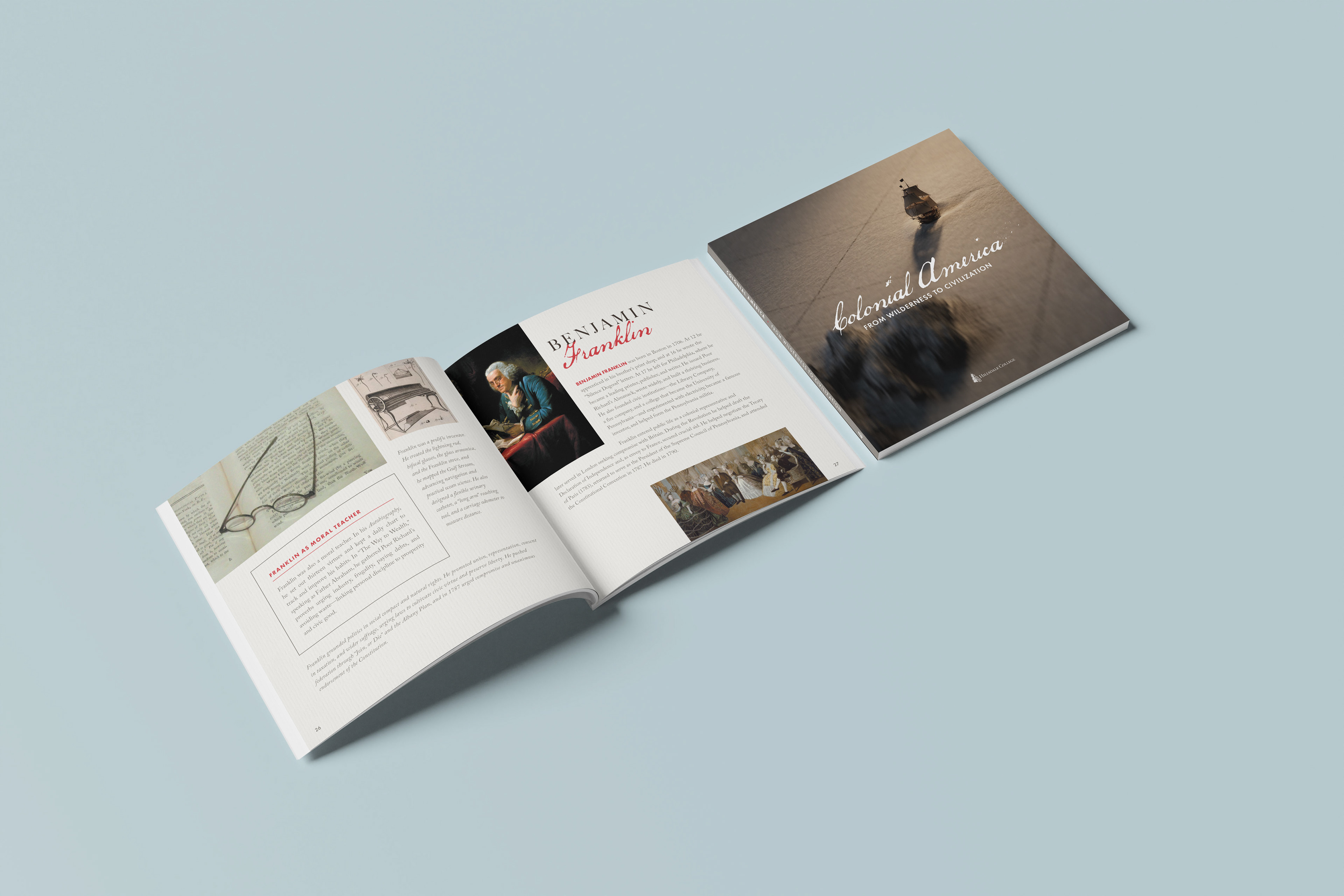 Front Cover and Interior Spread of Colonial America: From Wilderness to Civilization, Released Winter 2025/26