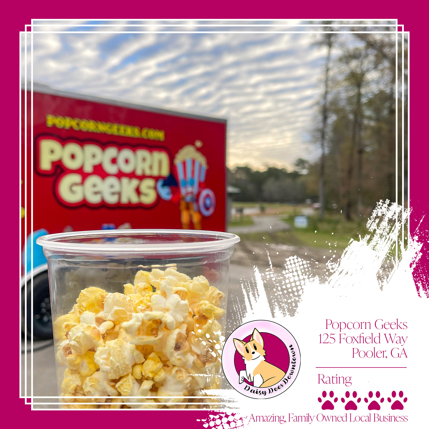 Limitless popcorn flavors! This is truly a family owned, local business with owners who care about the community.
