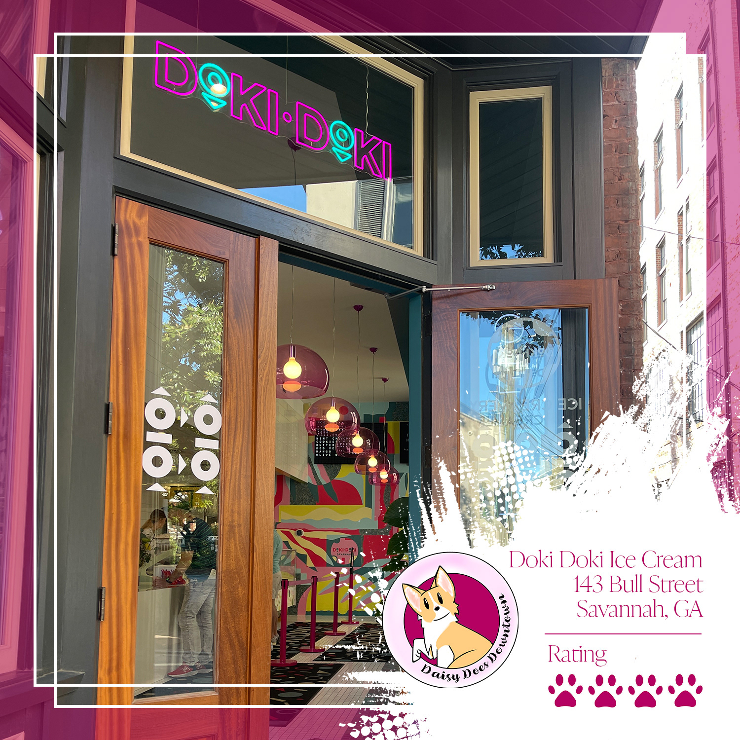 Does Leopold's have a line? NO PROBLEM! Doki Doki Ice Cream is rich and creamy, has a fun atmosphere, and is pet-friendly.