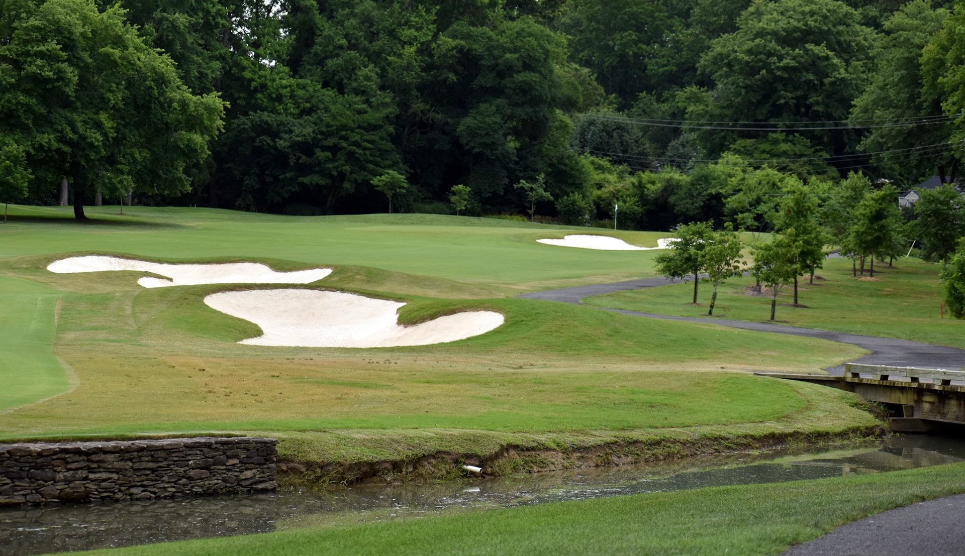 Looking down toward 4 green at Mount Vernon