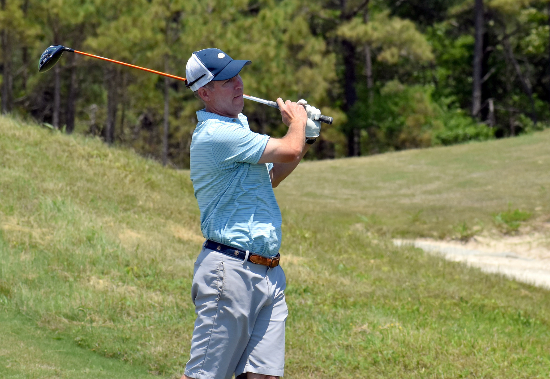 Steve Serrao tees off on 5.