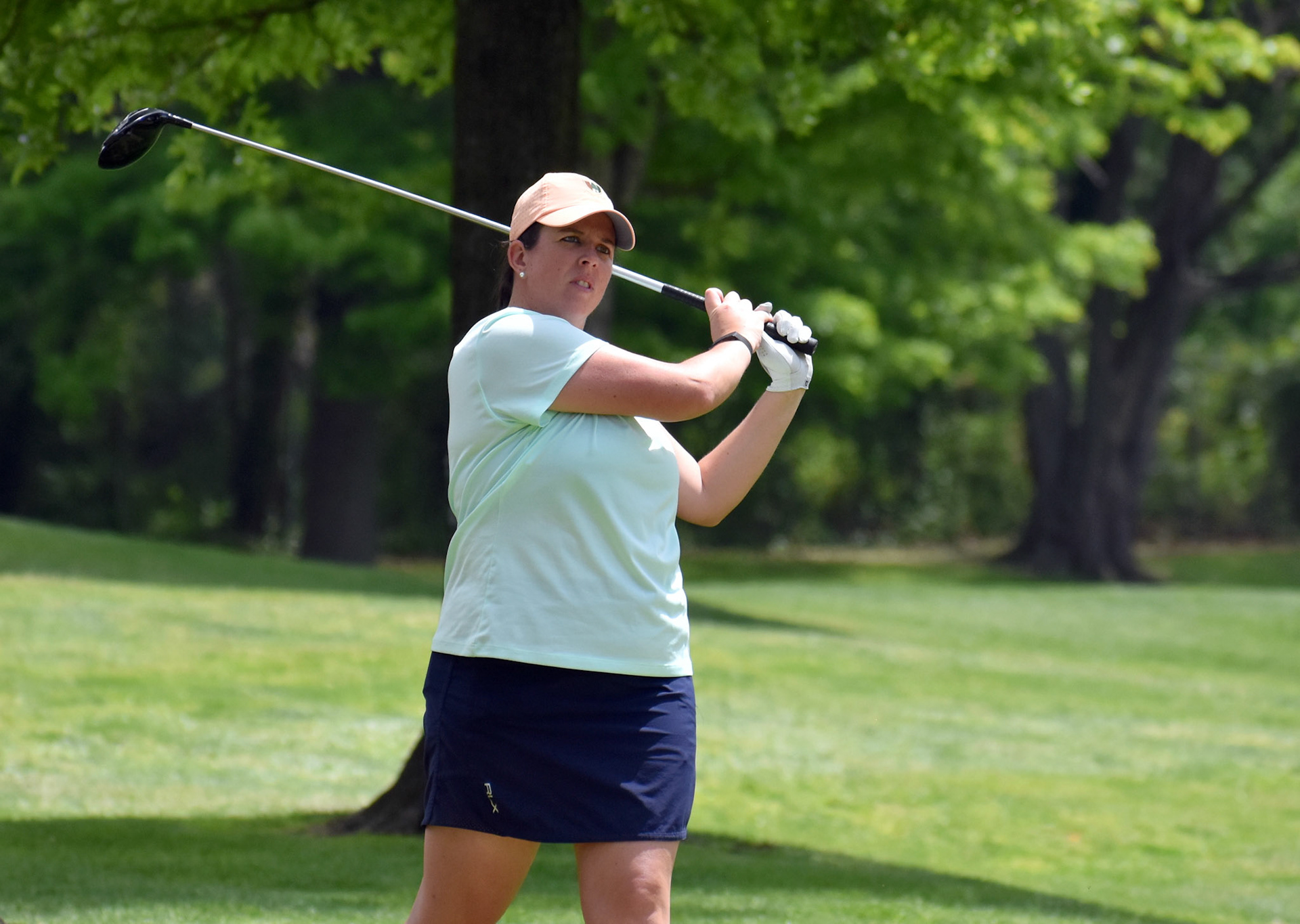 Clare Connolly tees off on 18.