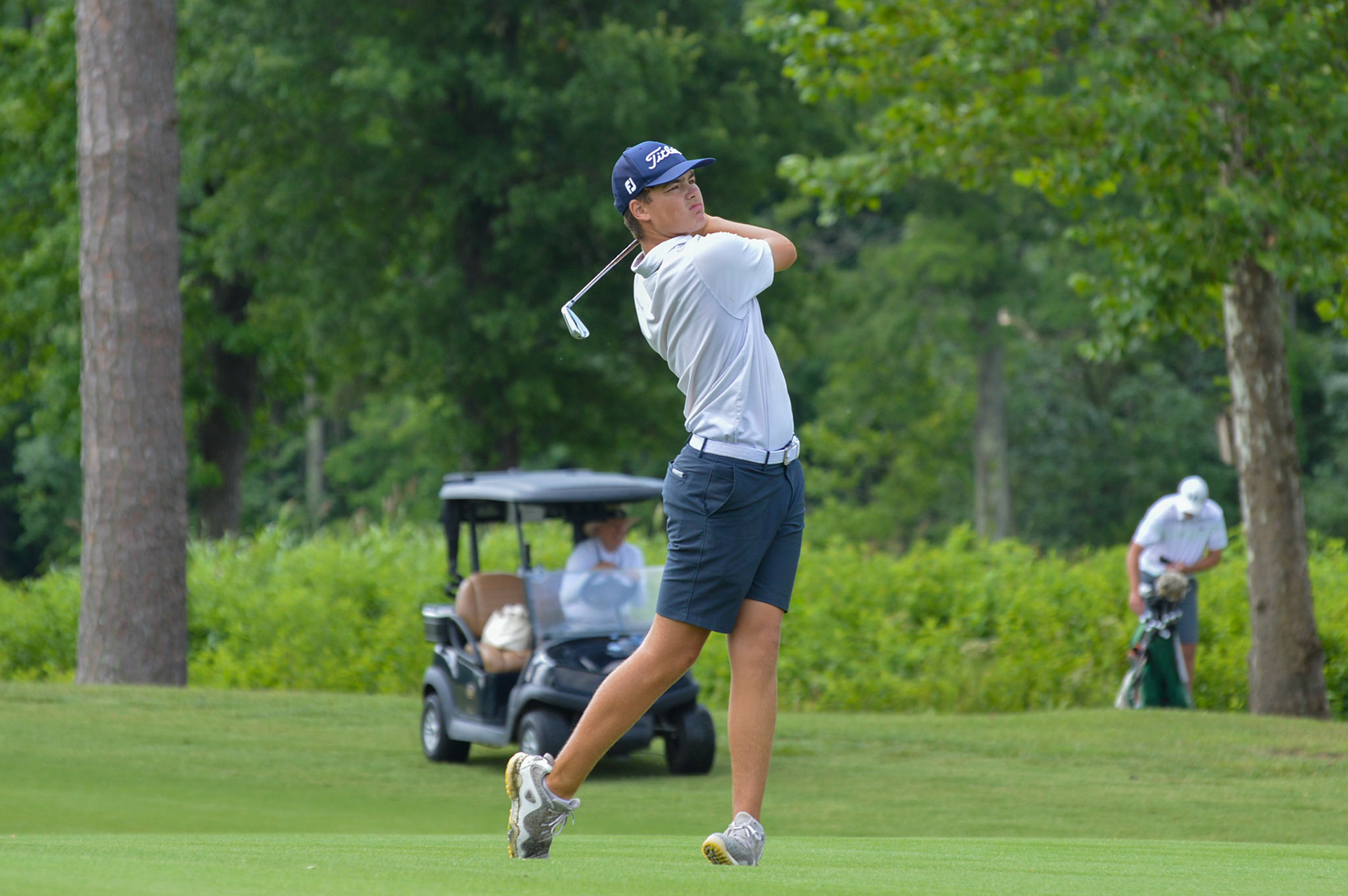 Jake Albert on 16's fairway