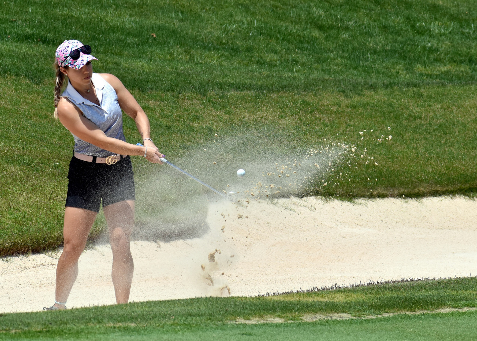 Alexandra Austin escapes the bunker on 18.