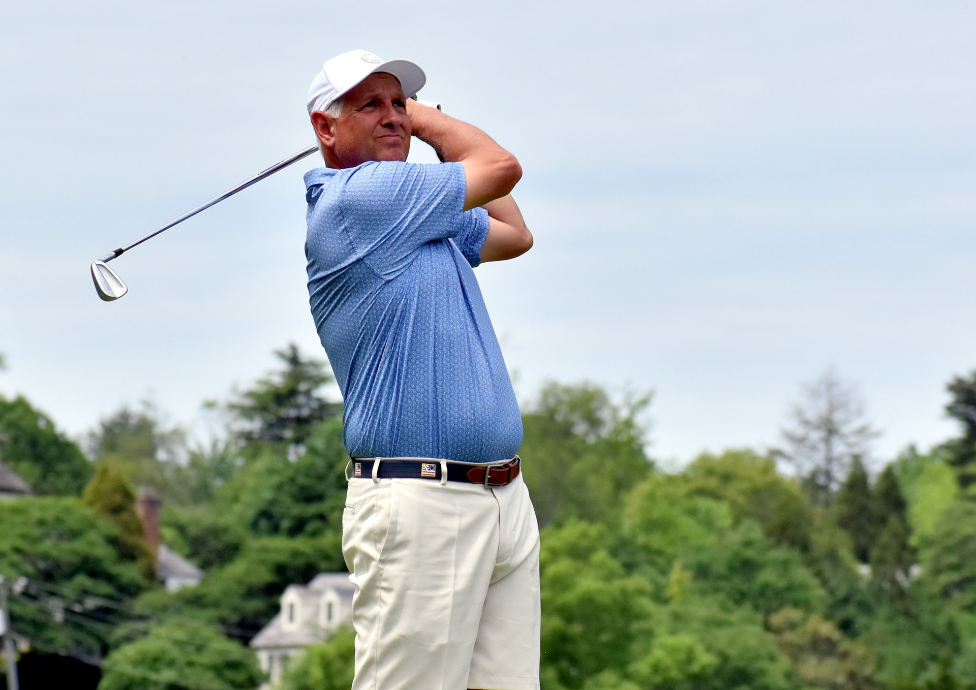 Hank Klein tees off on 14