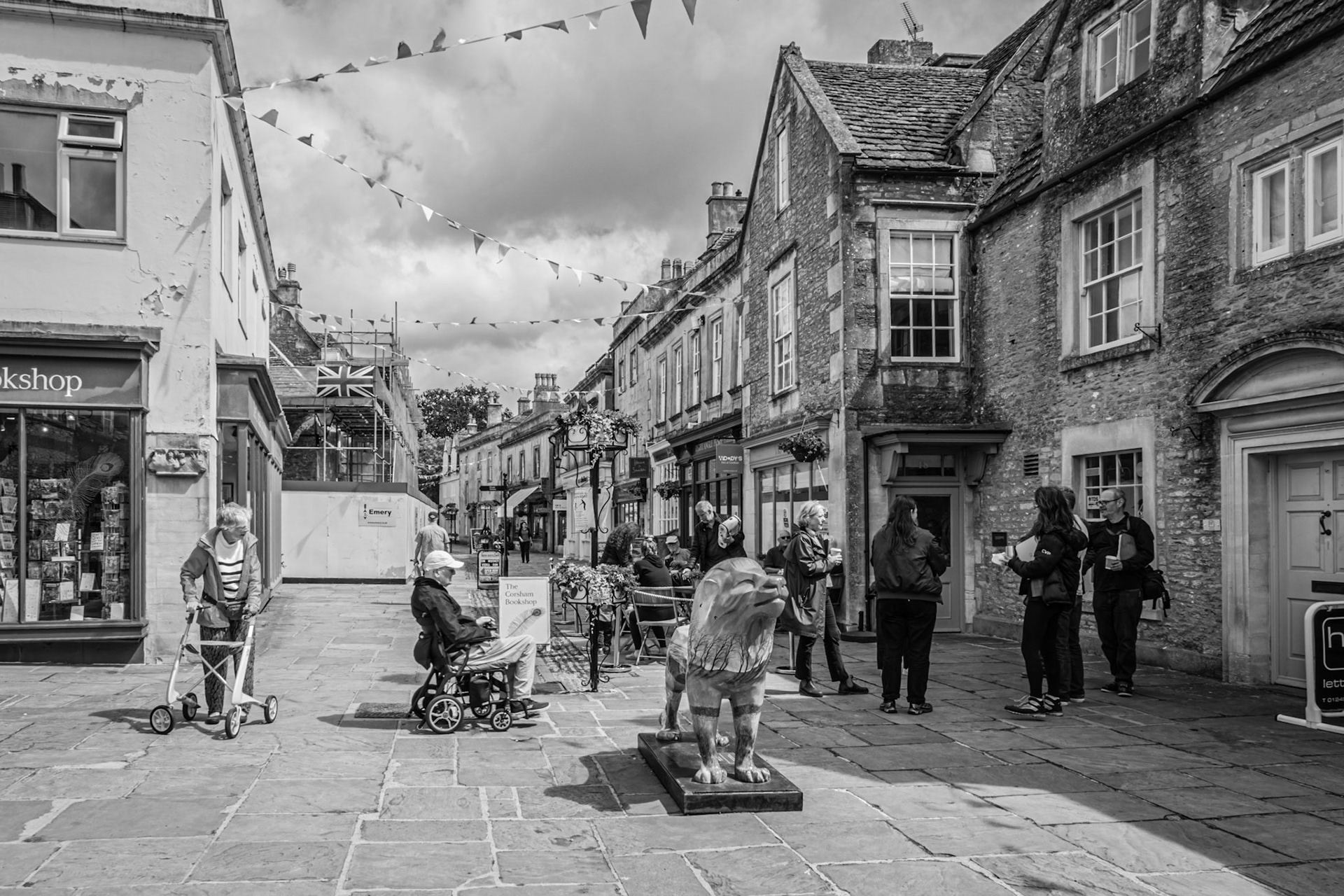Looking down the High Street