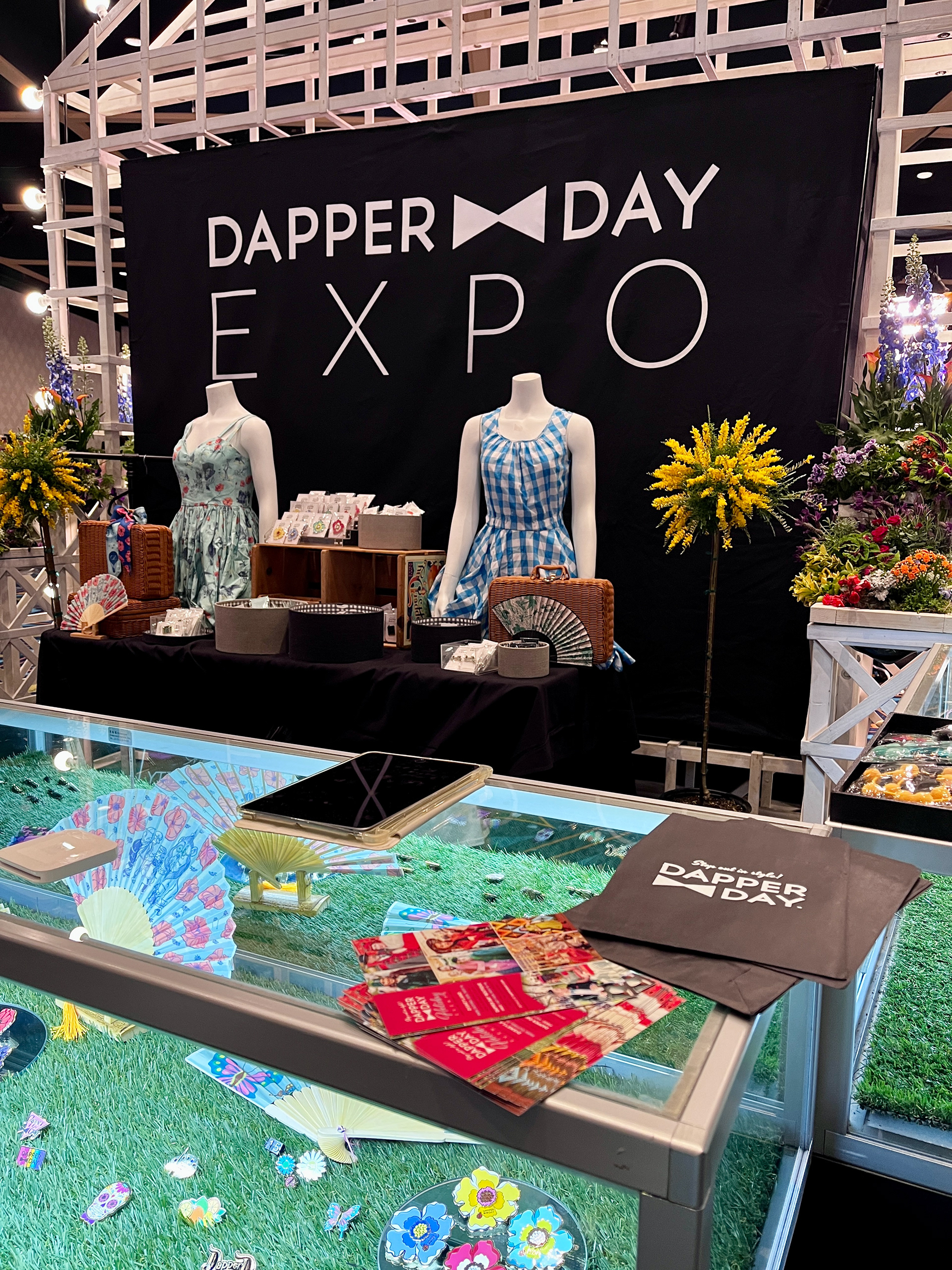 Picture of the Dapper Day expo Booth with so many wonderful goodies!