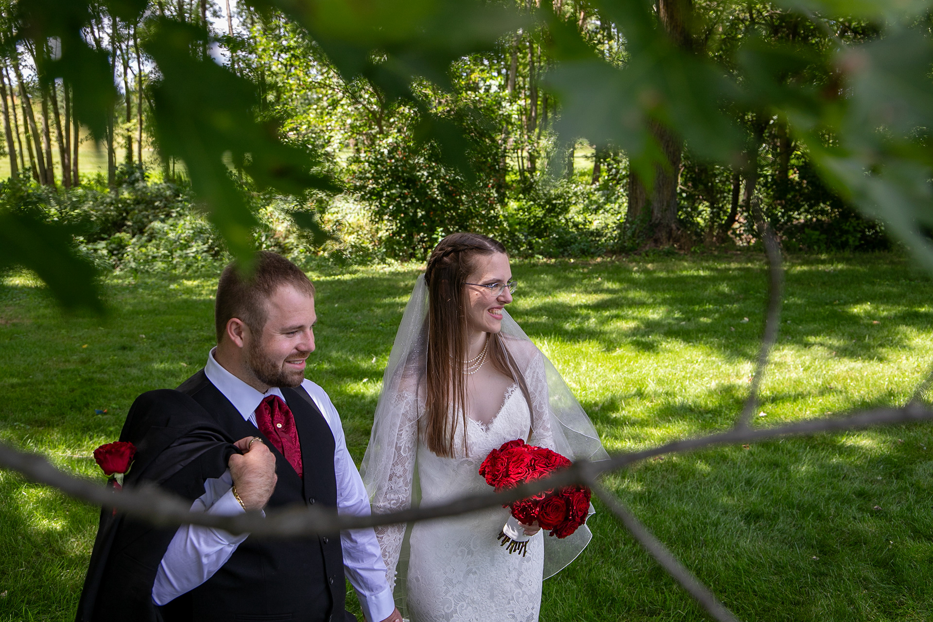 All smiles on the wedding day!
