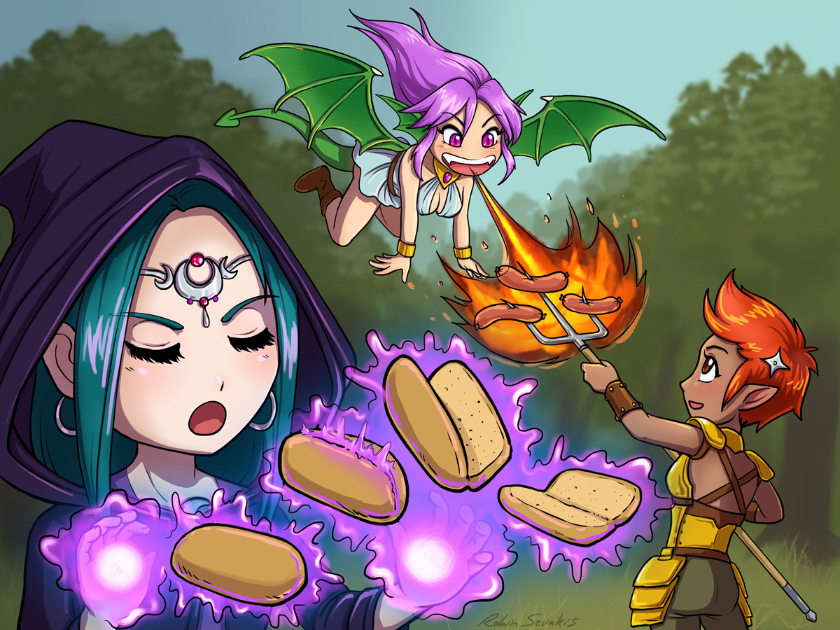 Summer Cookout. Made in Procreate.