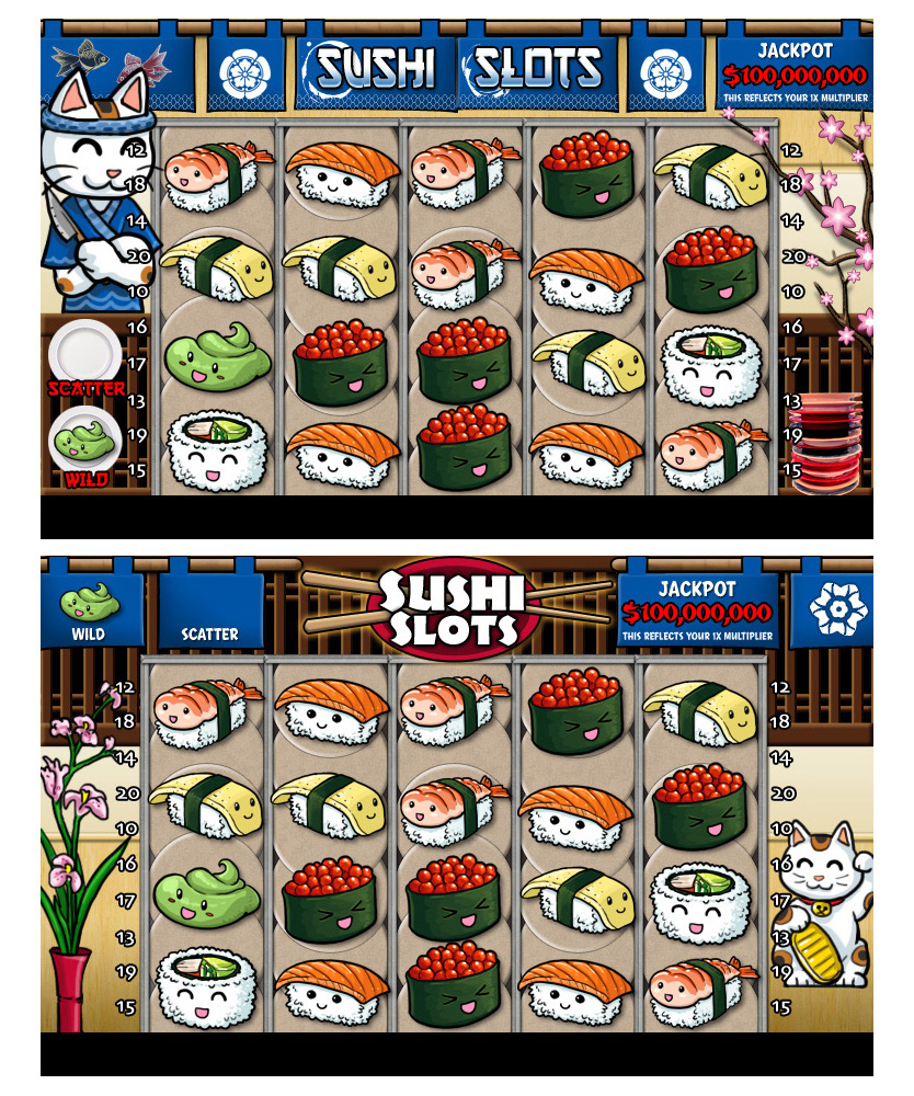 Early concept art for sushi game