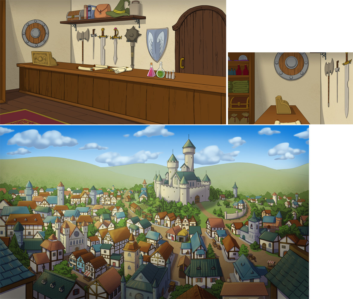 Backgrounds for animated short