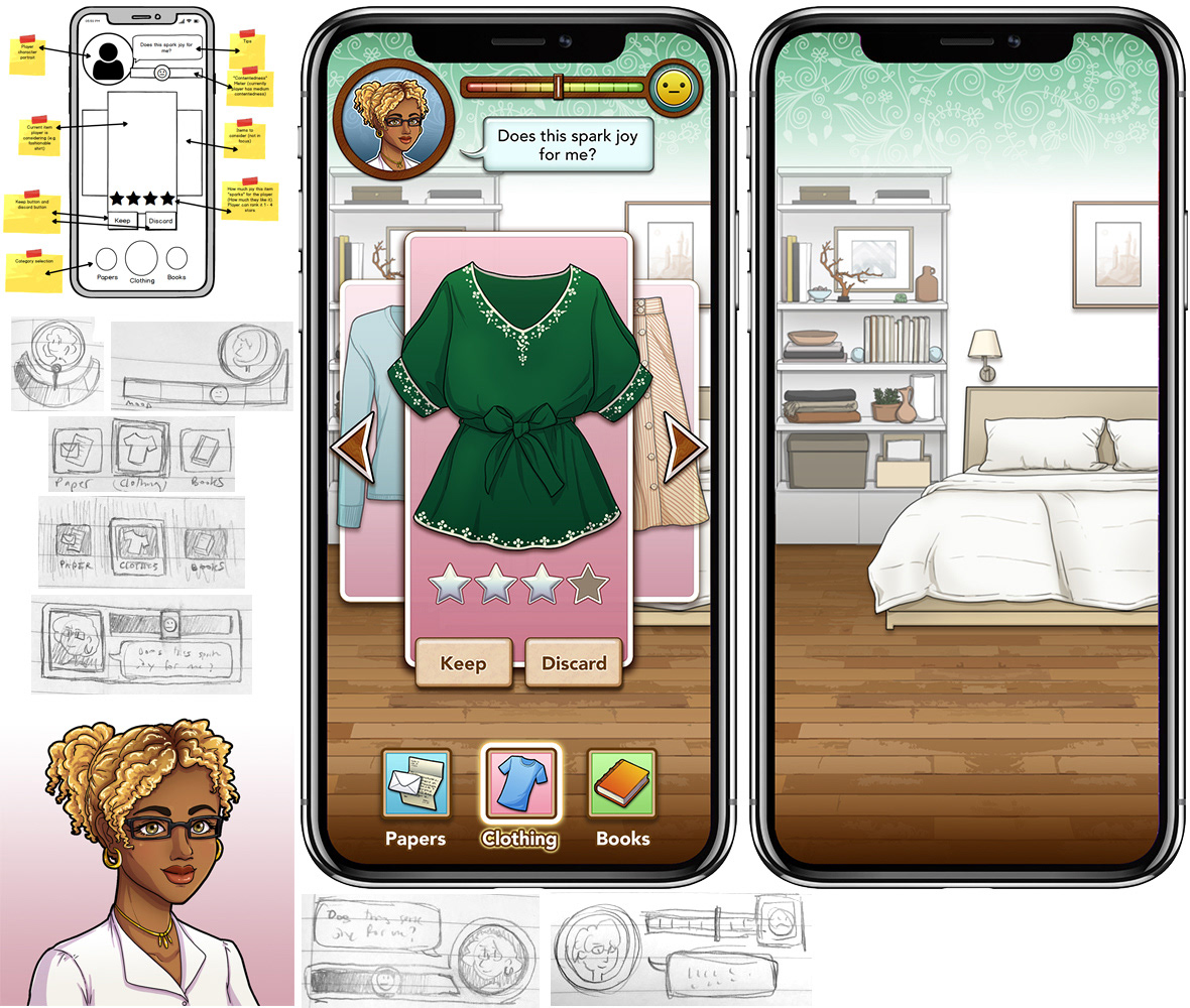 Provided wireframe, idea sketches and final mock up design