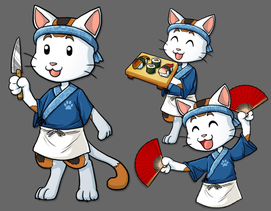 Final cat mascot art assets