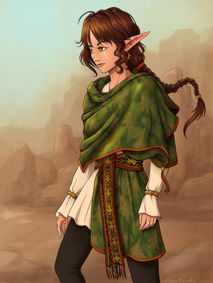 Fantasy fashion study. Procreate.