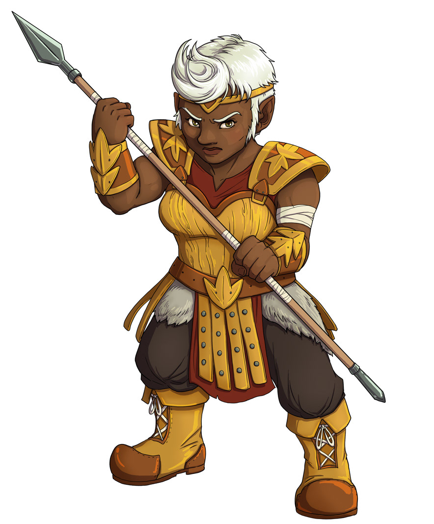 Character design practice based on a generated description. Photoshop.