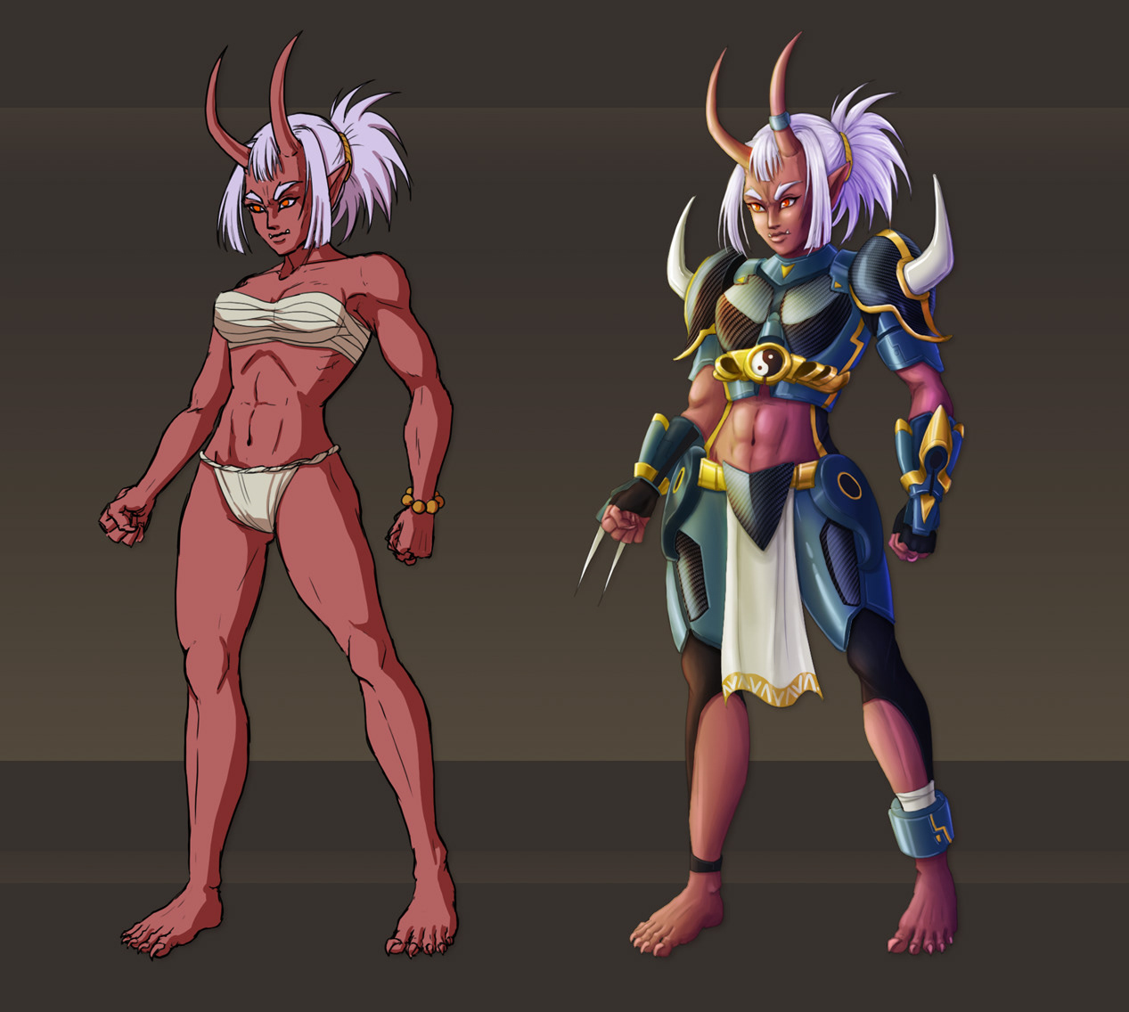 Character design and rendering style exercise. Photoshop.