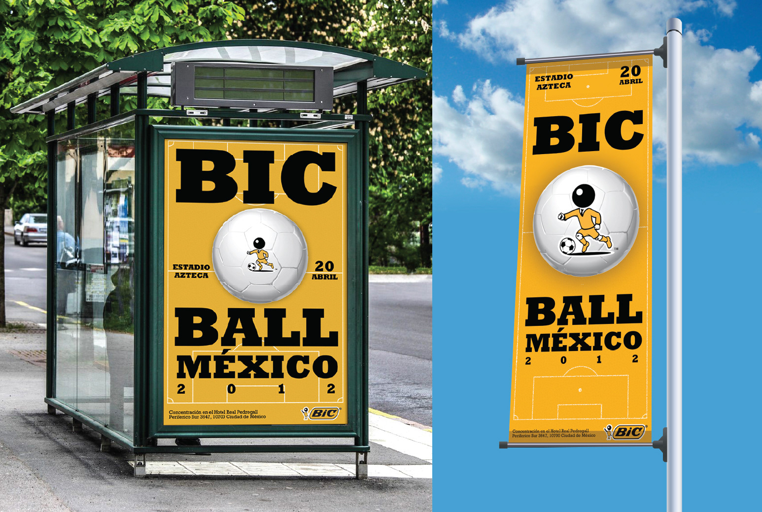 Graphics created for BIC events in Mexico, including branding and promotional materials