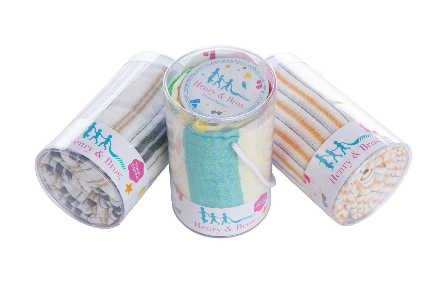 Label design for children's blankets product, created for the Hong Kong market.