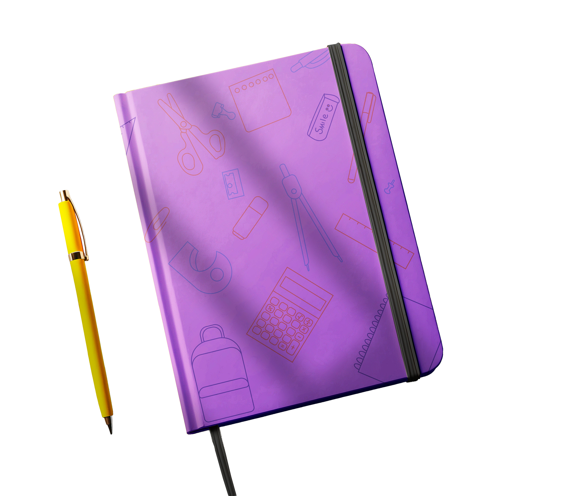 Quaderno personalizzato con texture proprietaria del brand.