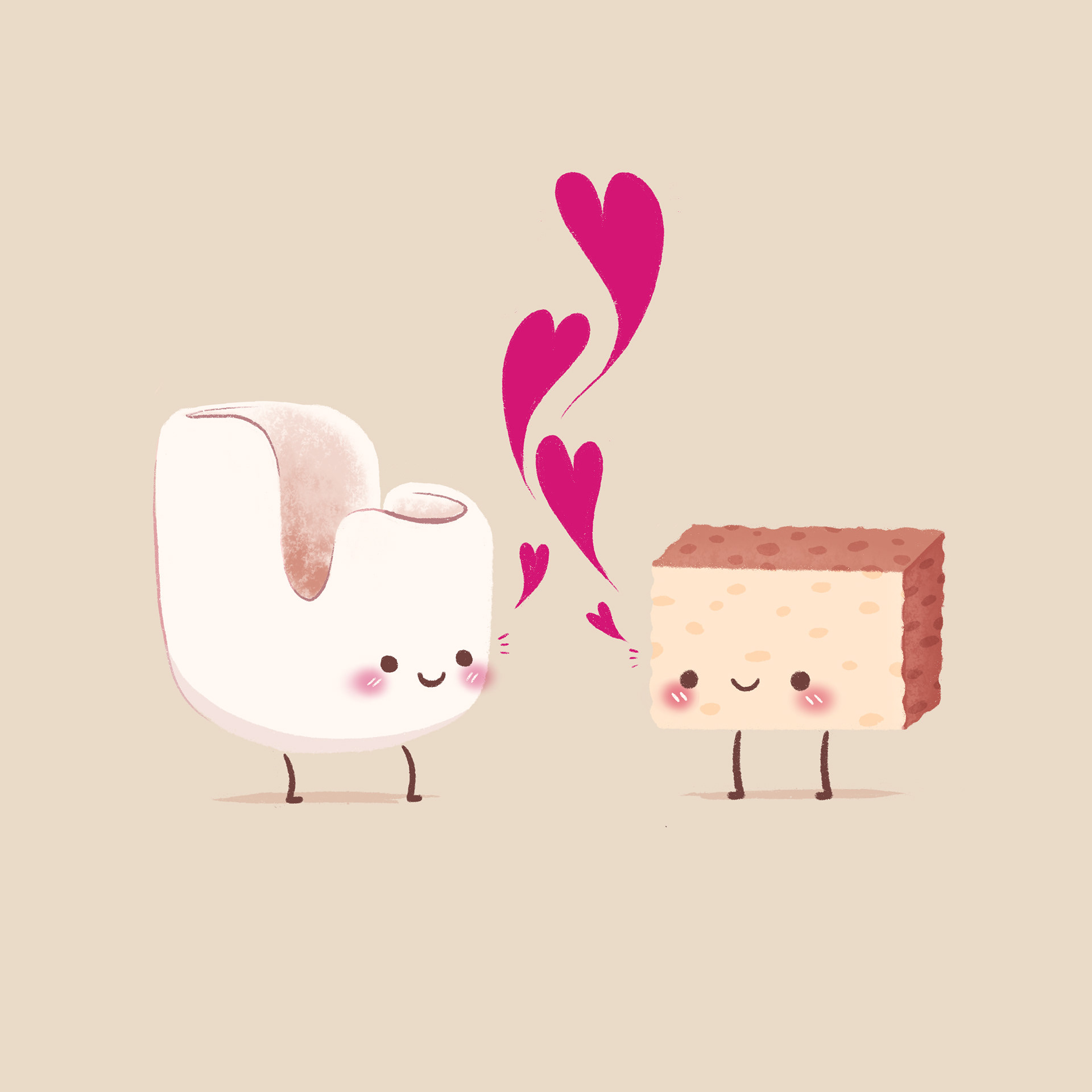Scarlettwares Amazon Advertisement Illustration - "Spongey Love" (2019)