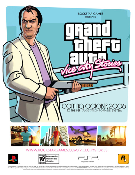 GTA Grand Theft Auto Liberty City Stories PSP Promo Ad Art Print Poster PS2