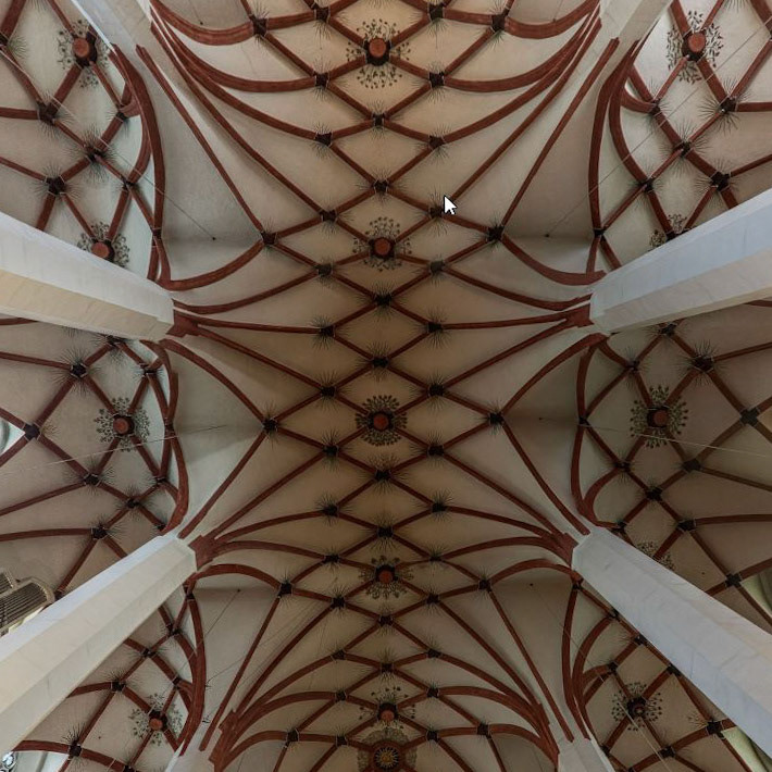 360-Grad-Aunahmen in und um die Thomaskirche, Leipzig.