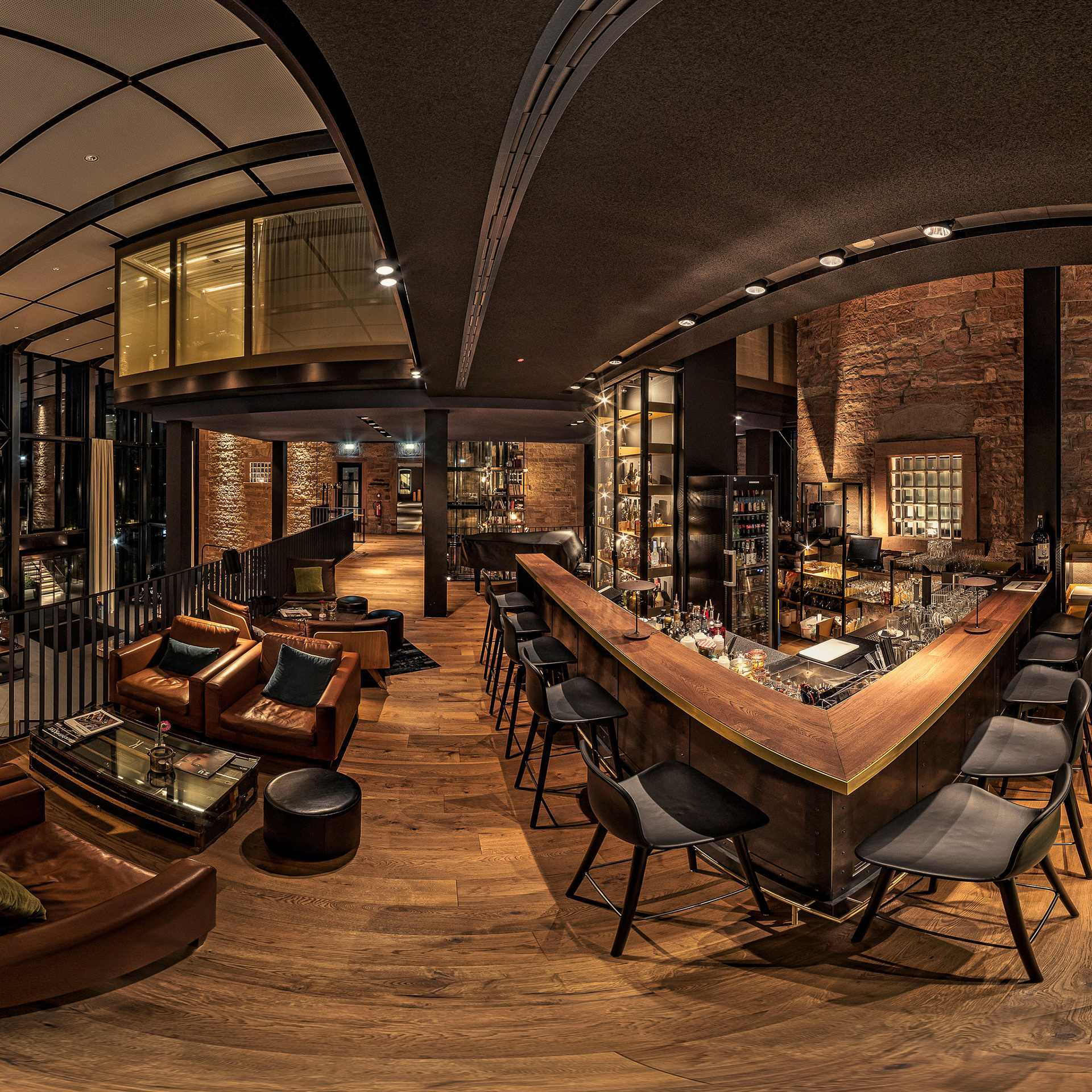 360-Grad-Rundgang durch interessante Plätze im Design-Hotel Liberty Offenburg, das sich im umgen´bauten ehemaligen Gefängnis befindet.