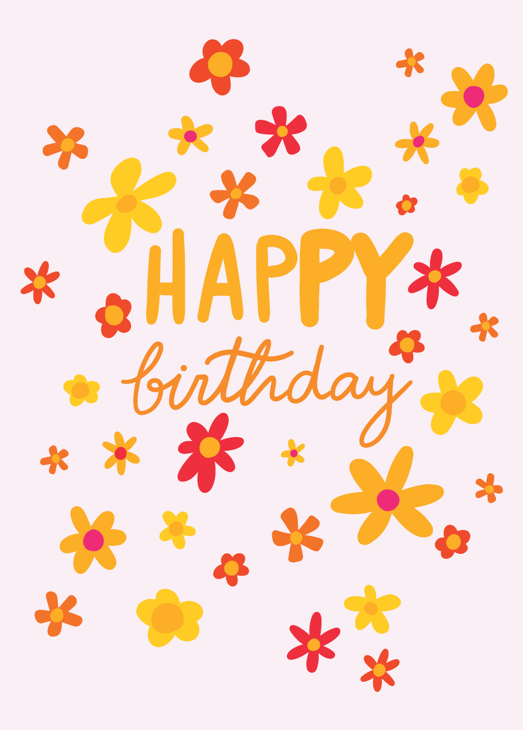 Happy Birthday Floral