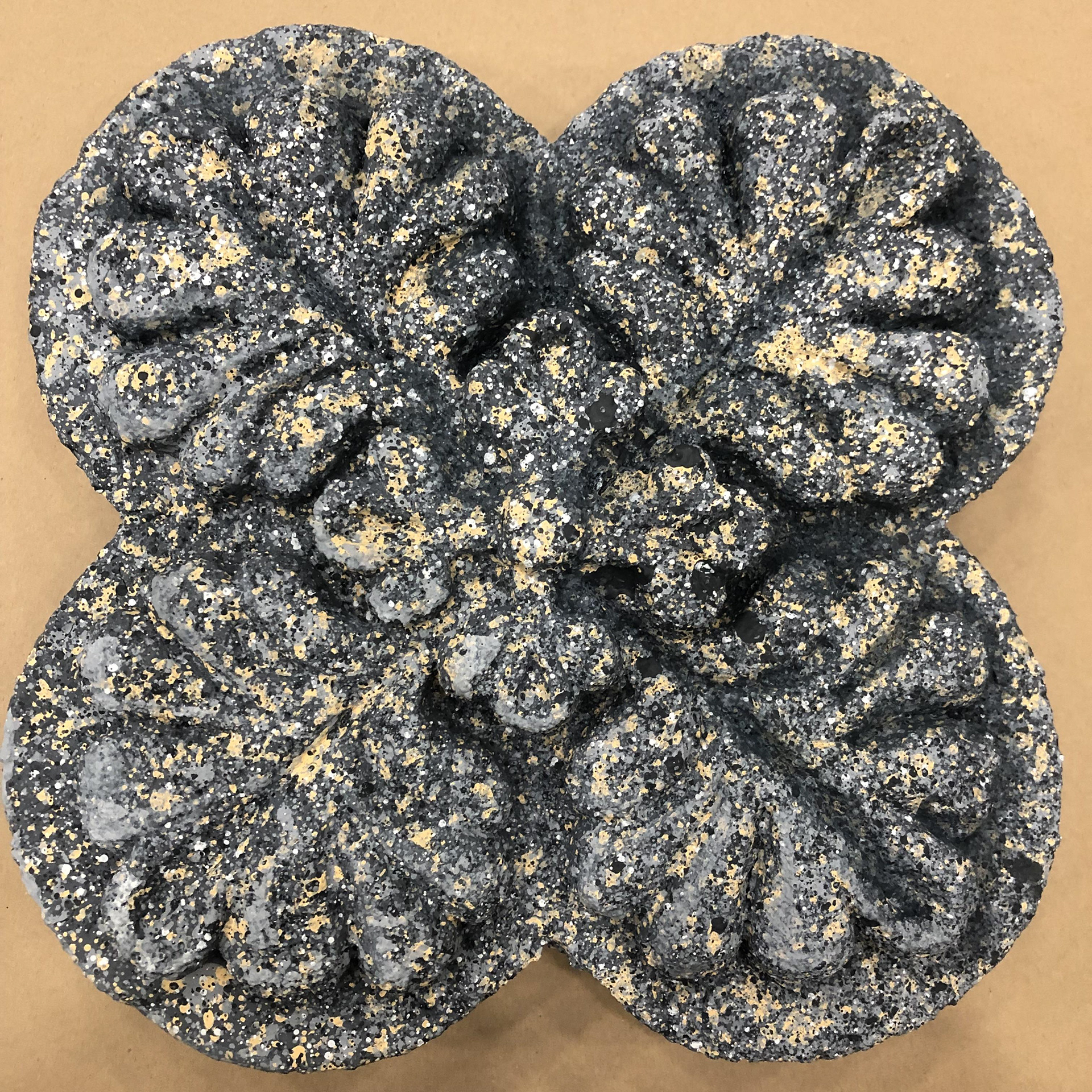 Faux stone treatment on foam