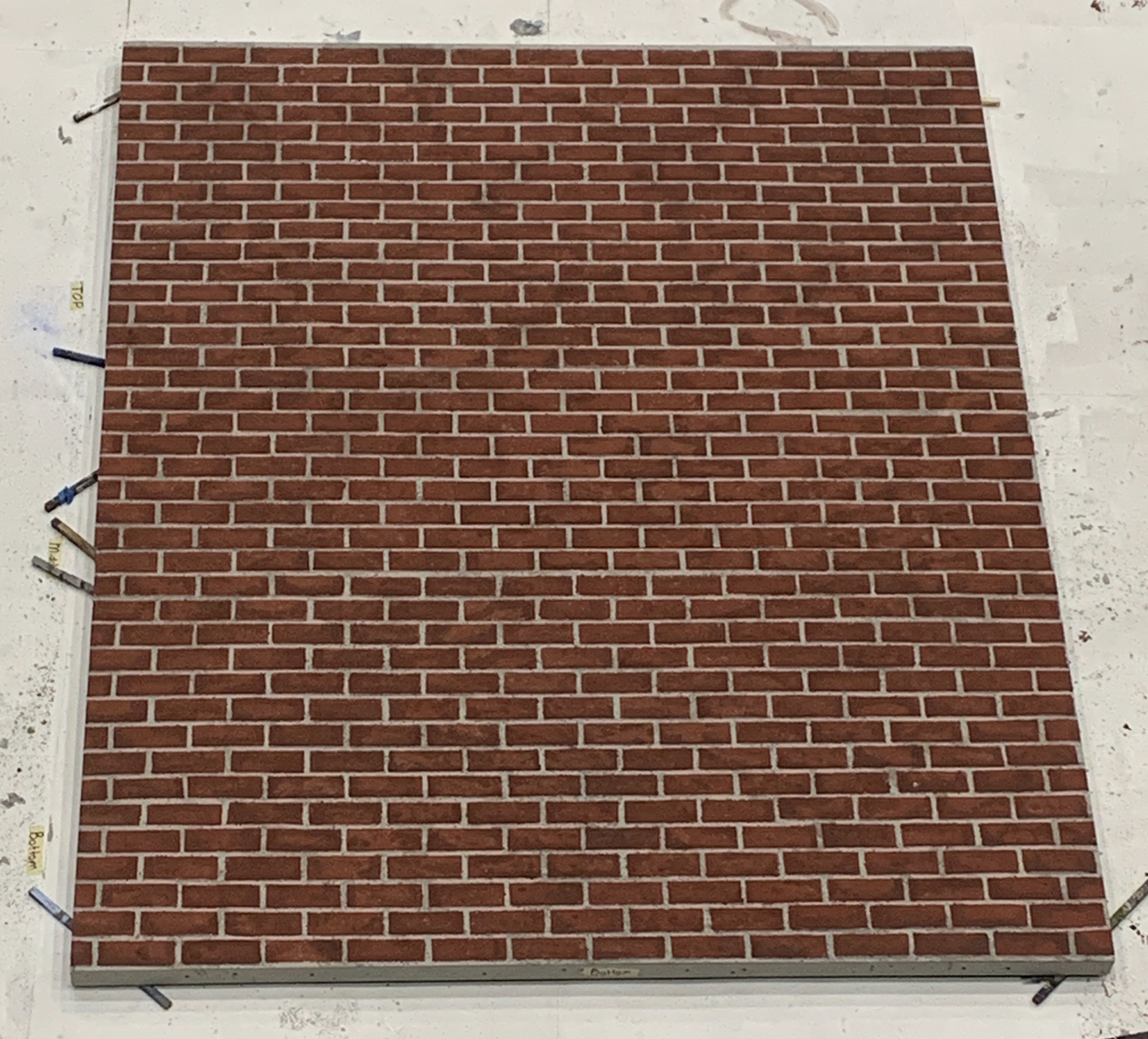 Finished faux brick
