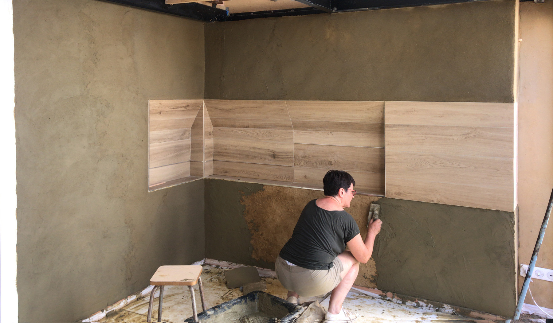 Etalage à la truelle 