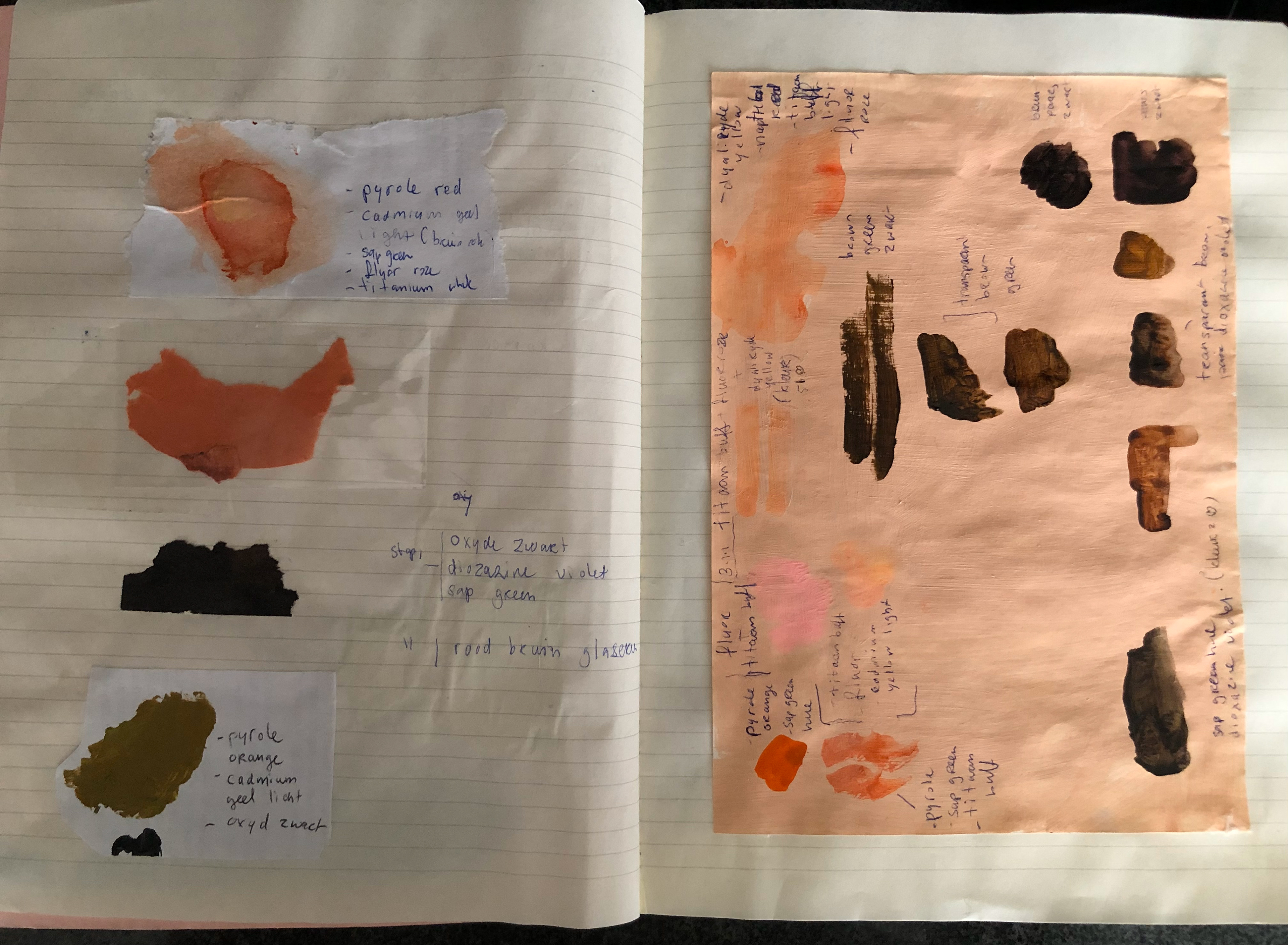 Studies of color and tones.