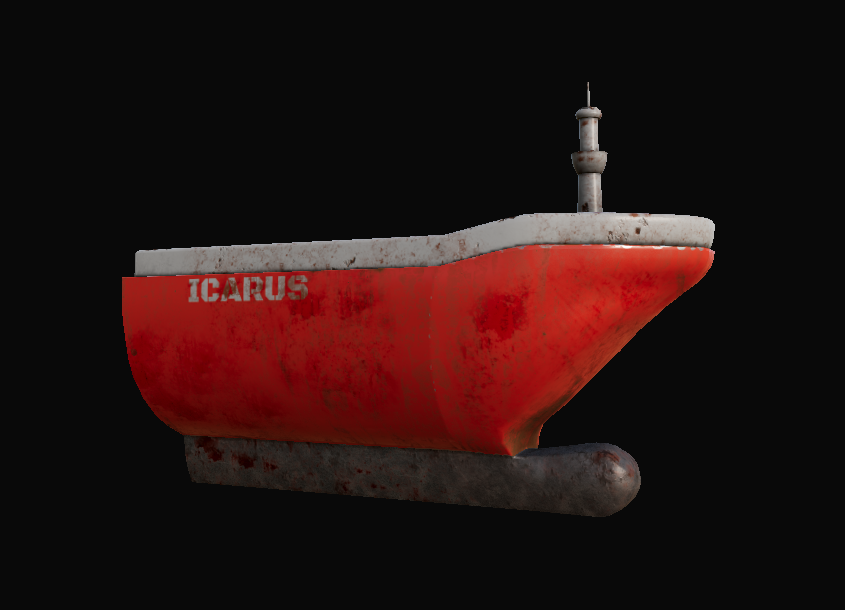 "Icarus Ship", Surfaced in Substance Painter by Brennan Porterfield Casey, Modeled in Autodesk Maya by Fran Kanetzky