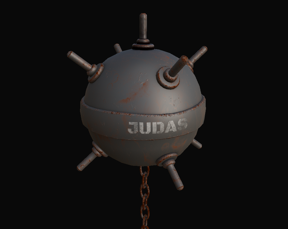 "Judas Sea Mine" Modeled in Autodesk Maya and surfaced in Substance Painter by Brennan Porterfield Casey