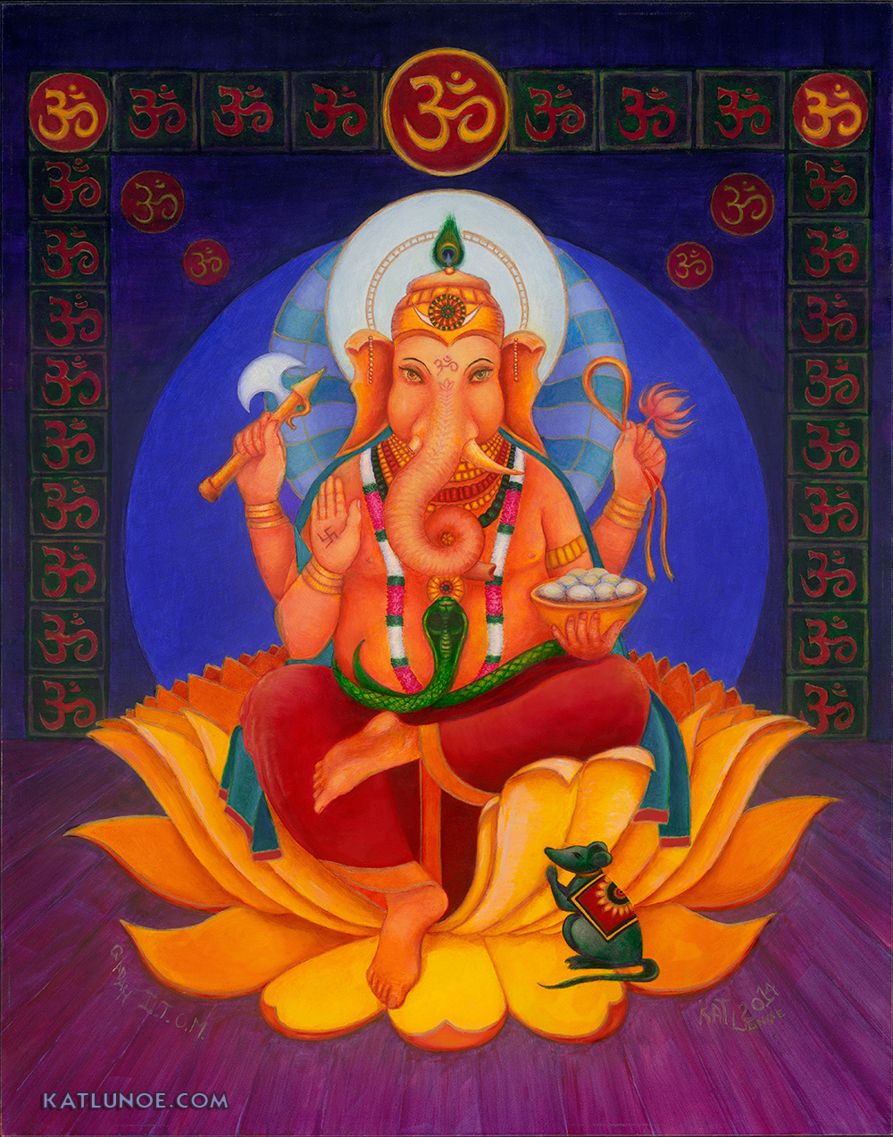 "The Lord Ganesha" - 11" x 14" Oil on Panel.