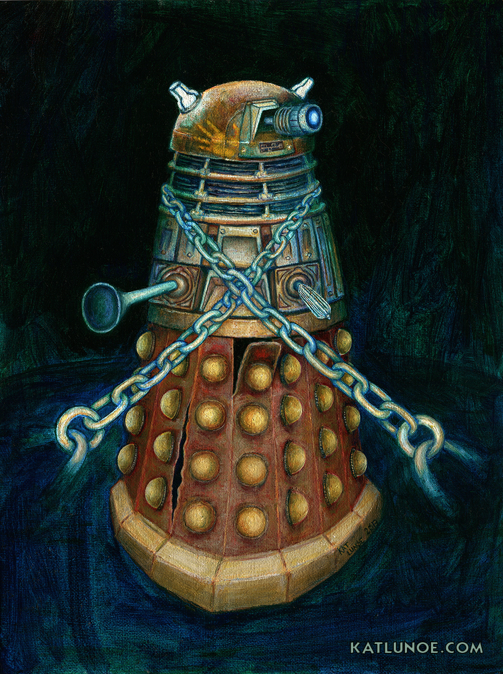 "Metaltron" - Illustration for "Doctor Who: 100 Illustrated Adventures" Penguin Random House UK. 9" x 12" Oil on Panel.