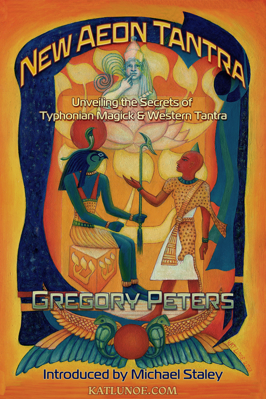 Cover design for “New Aeon Tantra” by Gregory Peters; Original Falcon Press.