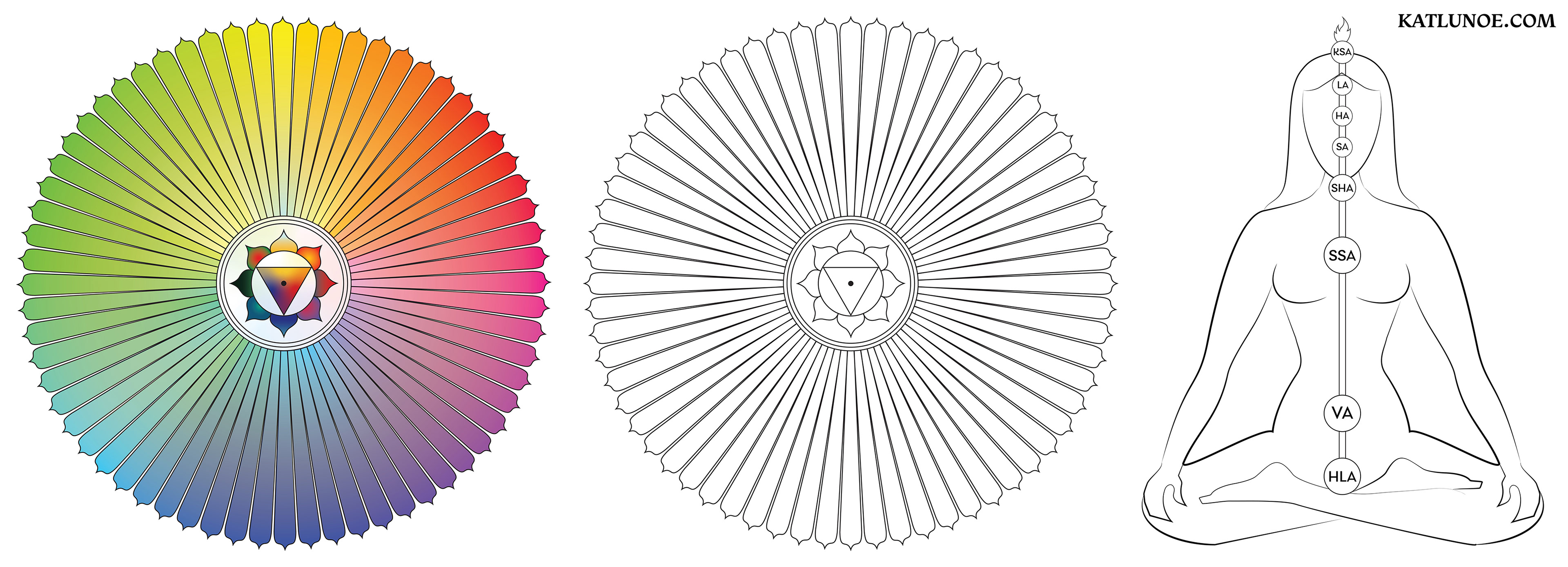 Vector illustrations for “Yogini Magic” by Gregory Peters; Original Falcon Press.