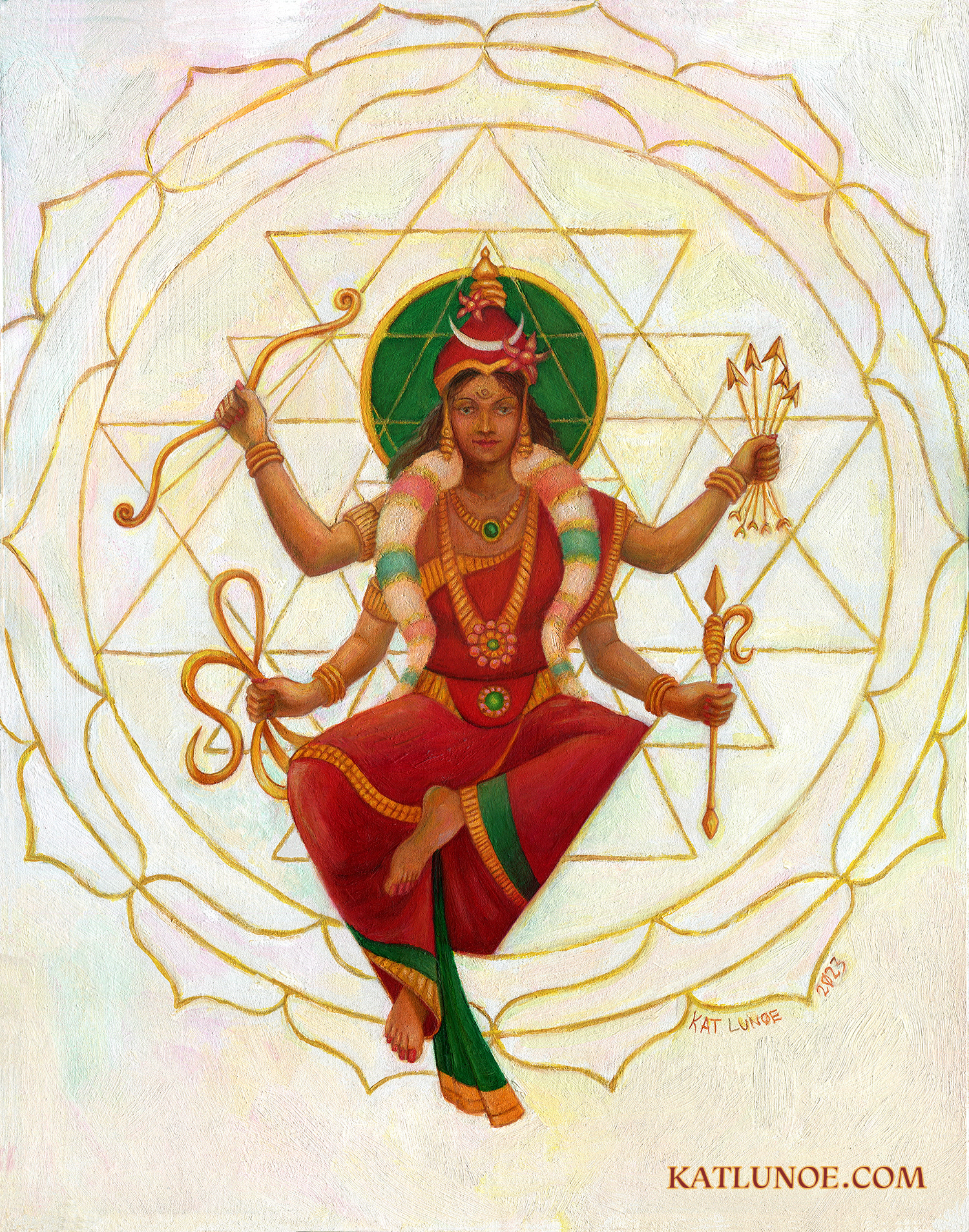 Book Cover painting for “Tantra for All: The Path of Nath Tantrika” by Denny Sargent; Original Falcon Press. 11” x 14” Oil on Panel on Wood.