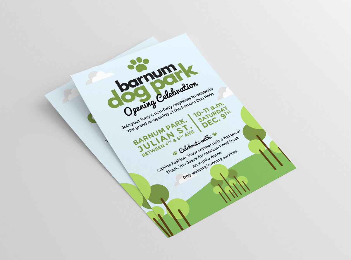 Dog Park Grand Opening Flyer
