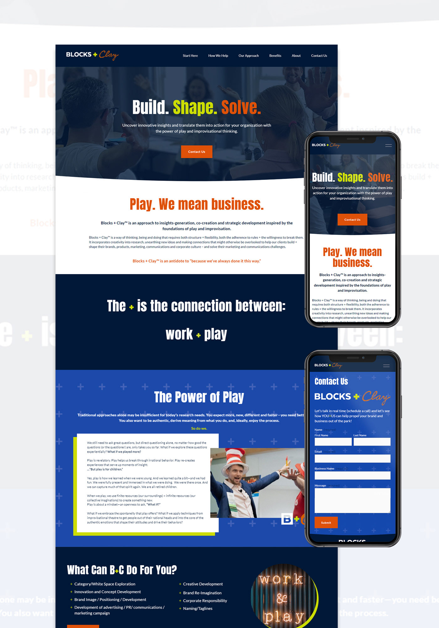Blocks and Clay website design