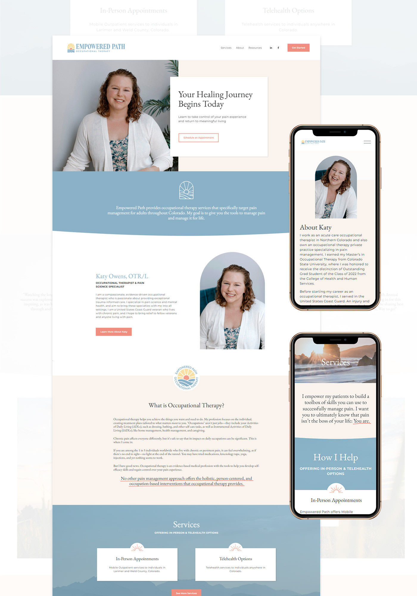 Empowered Path Occupational Therapy website and mobile