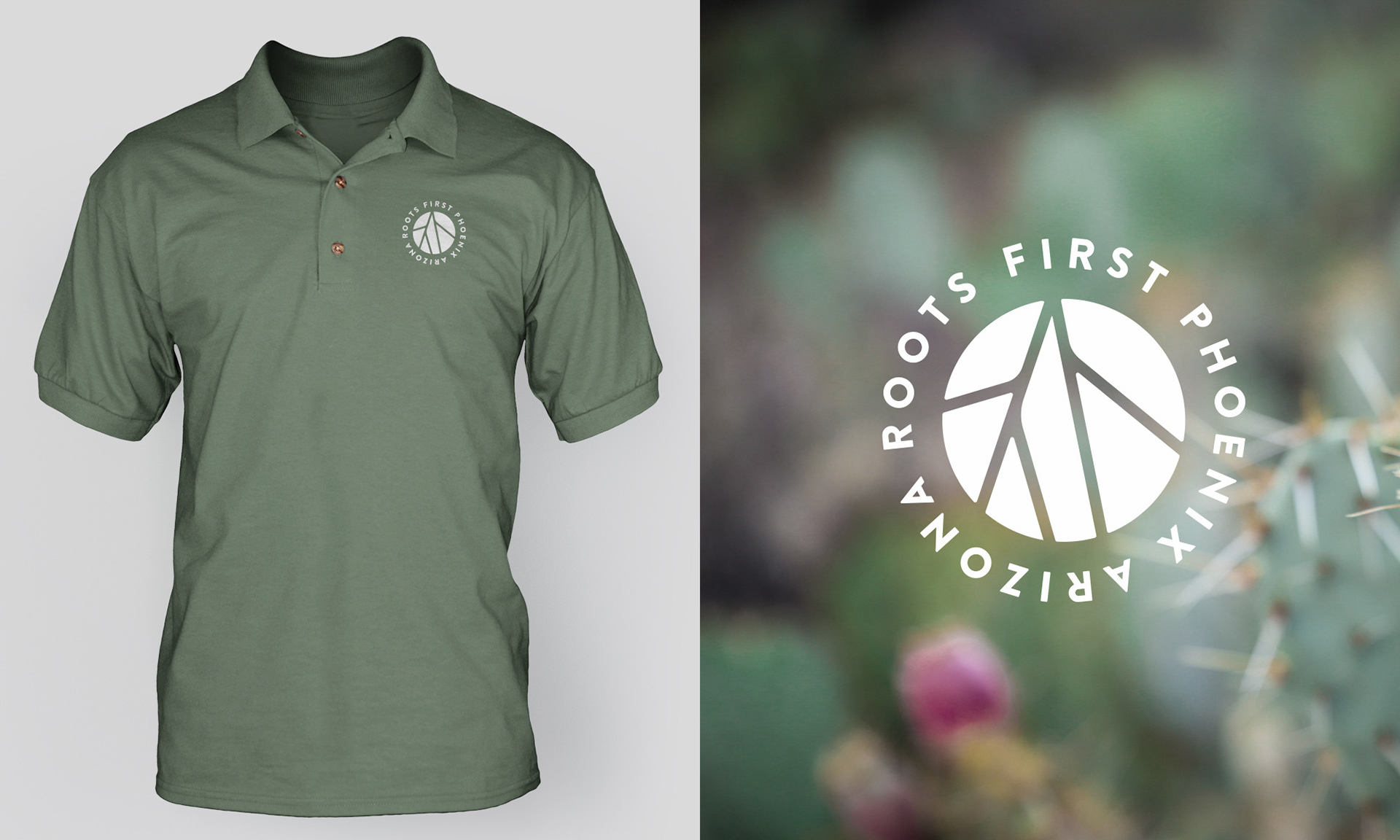 Roots First Landscape Apparel Polo Shirt Design