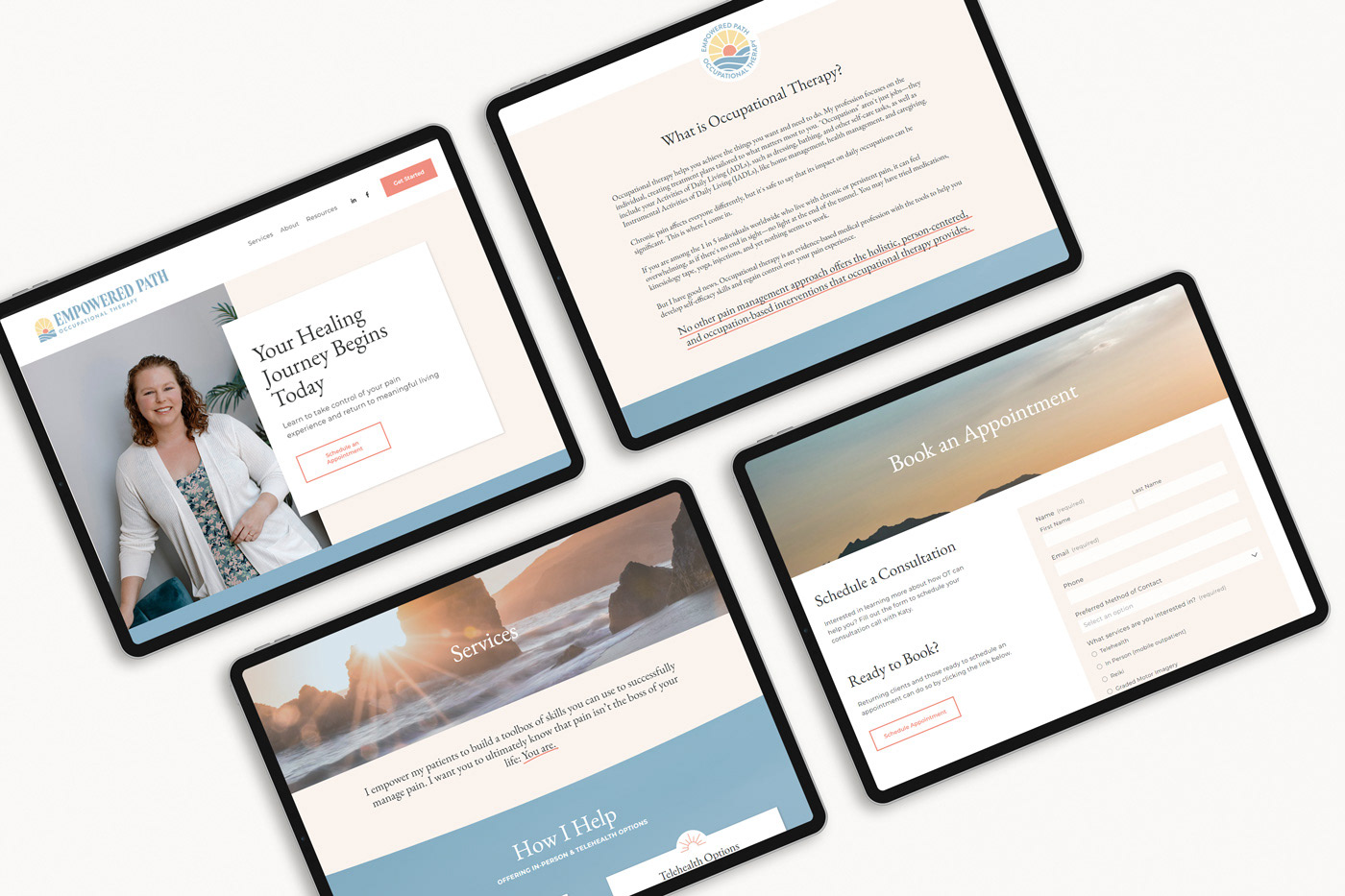Empowered Path website tablet view